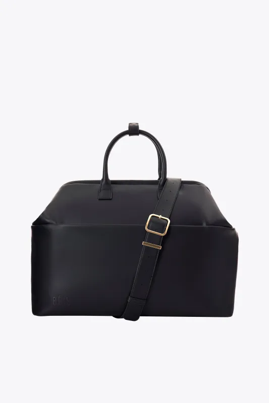 The Essential Weekender in Wicked Black made by Beis