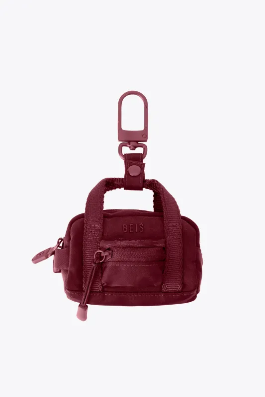 The Sport Duffle Charm in Burgundy made by Beis