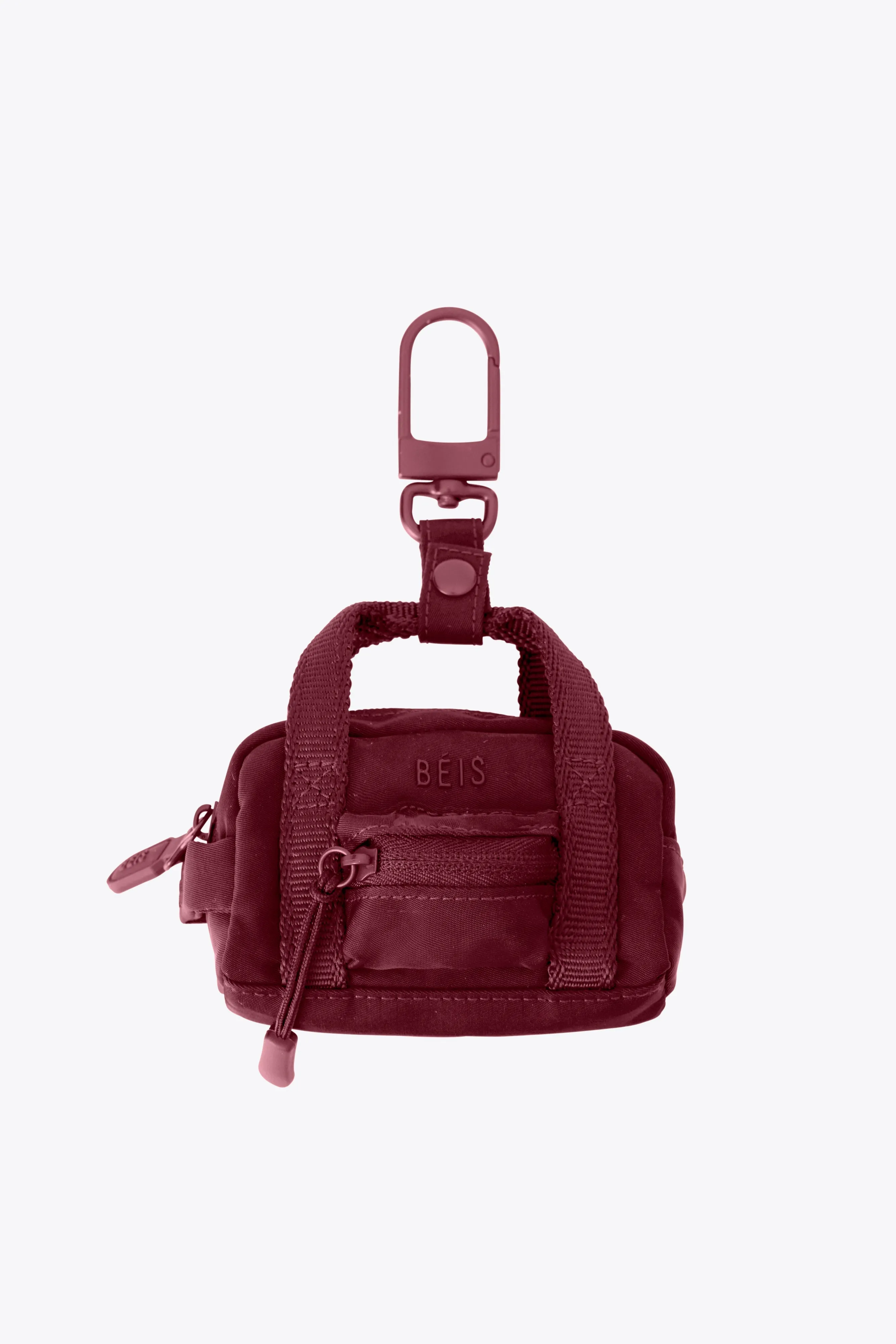 The Sport Duffle Charm in Burgundy sold by Beis
