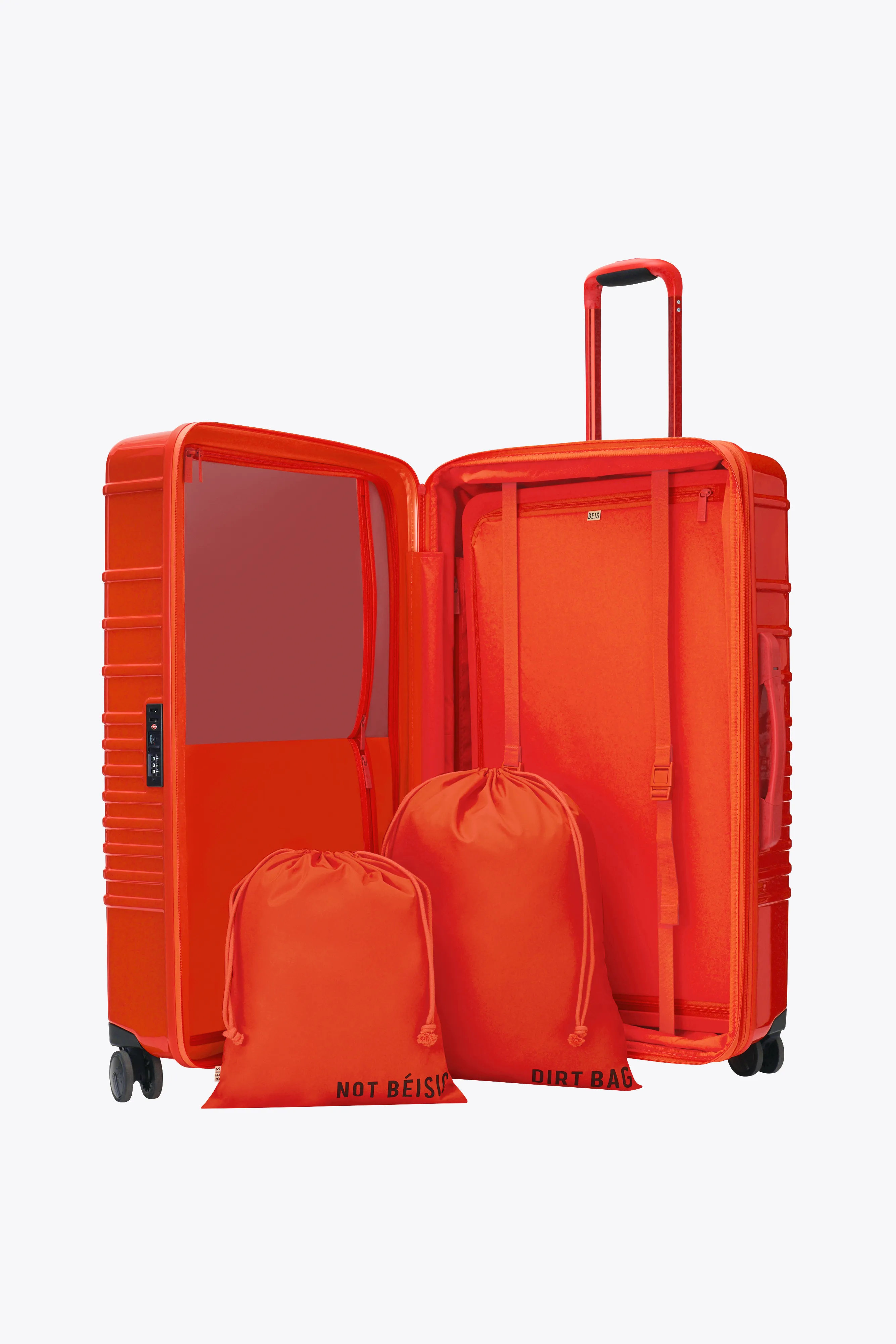 The Large Check-In Roller in Glossy Flame sold by Beis product image thumbnail 4