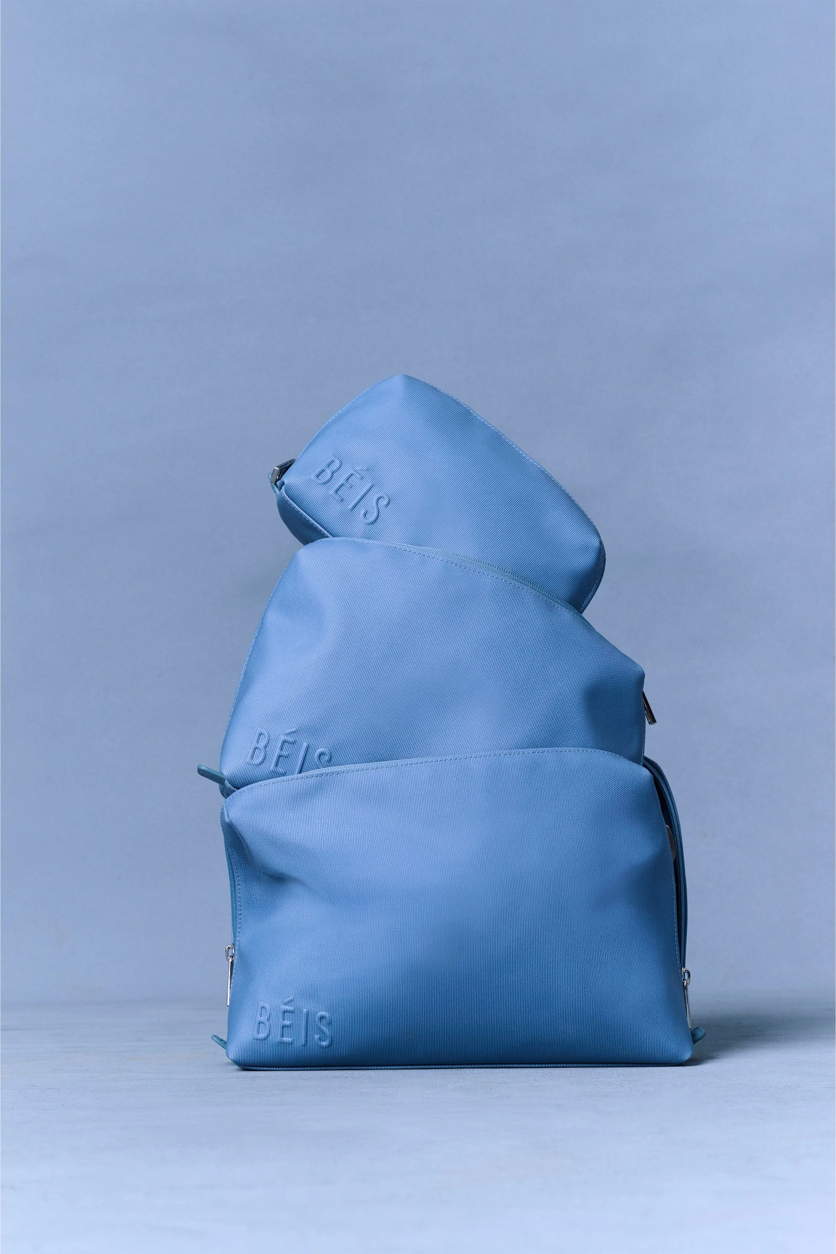 The Medium Cosmetic Pouch in Dusty Blue sold by Beis product image thumbnail 3