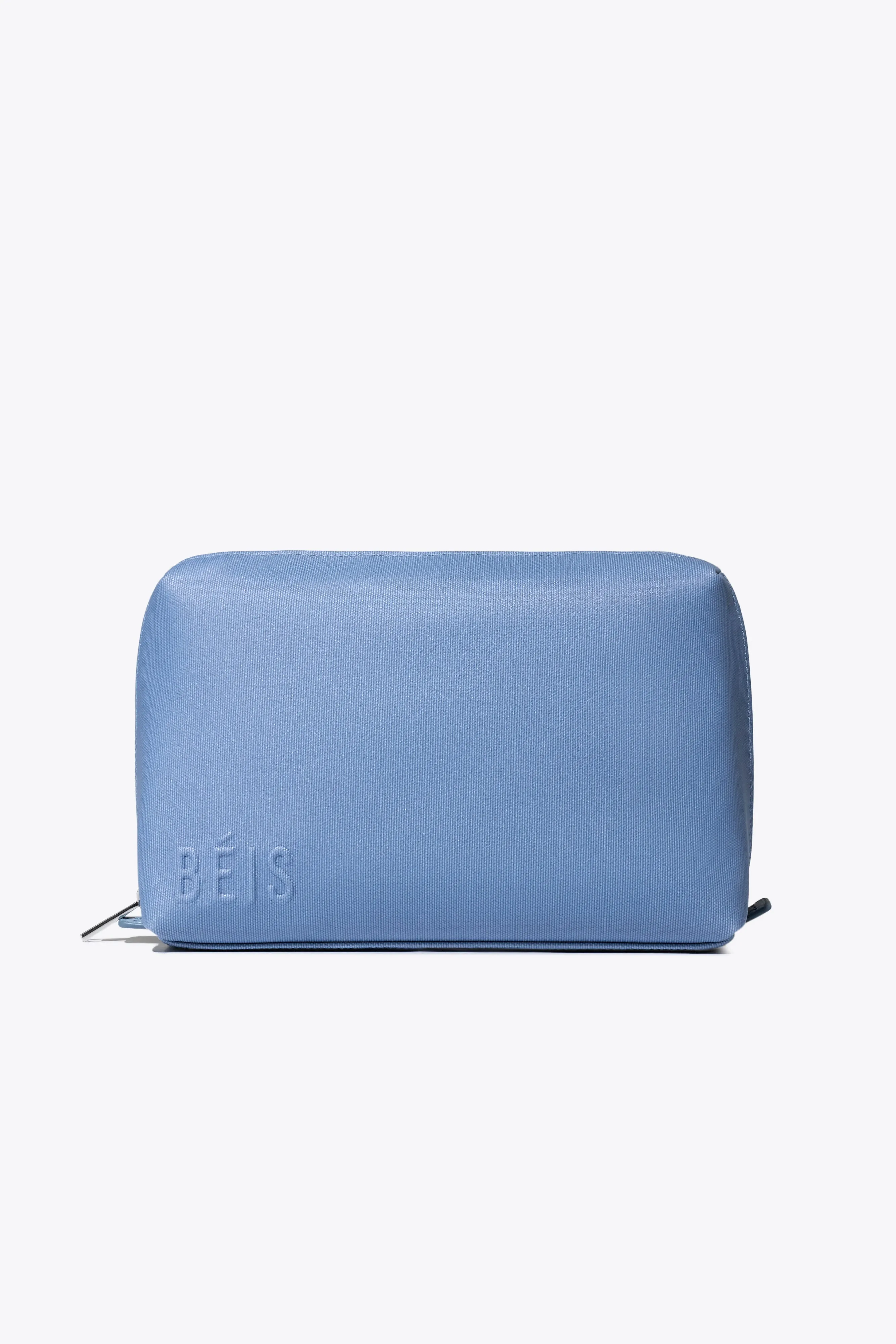 The Medium Cosmetic Pouch in Dusty Blue sold by Beis