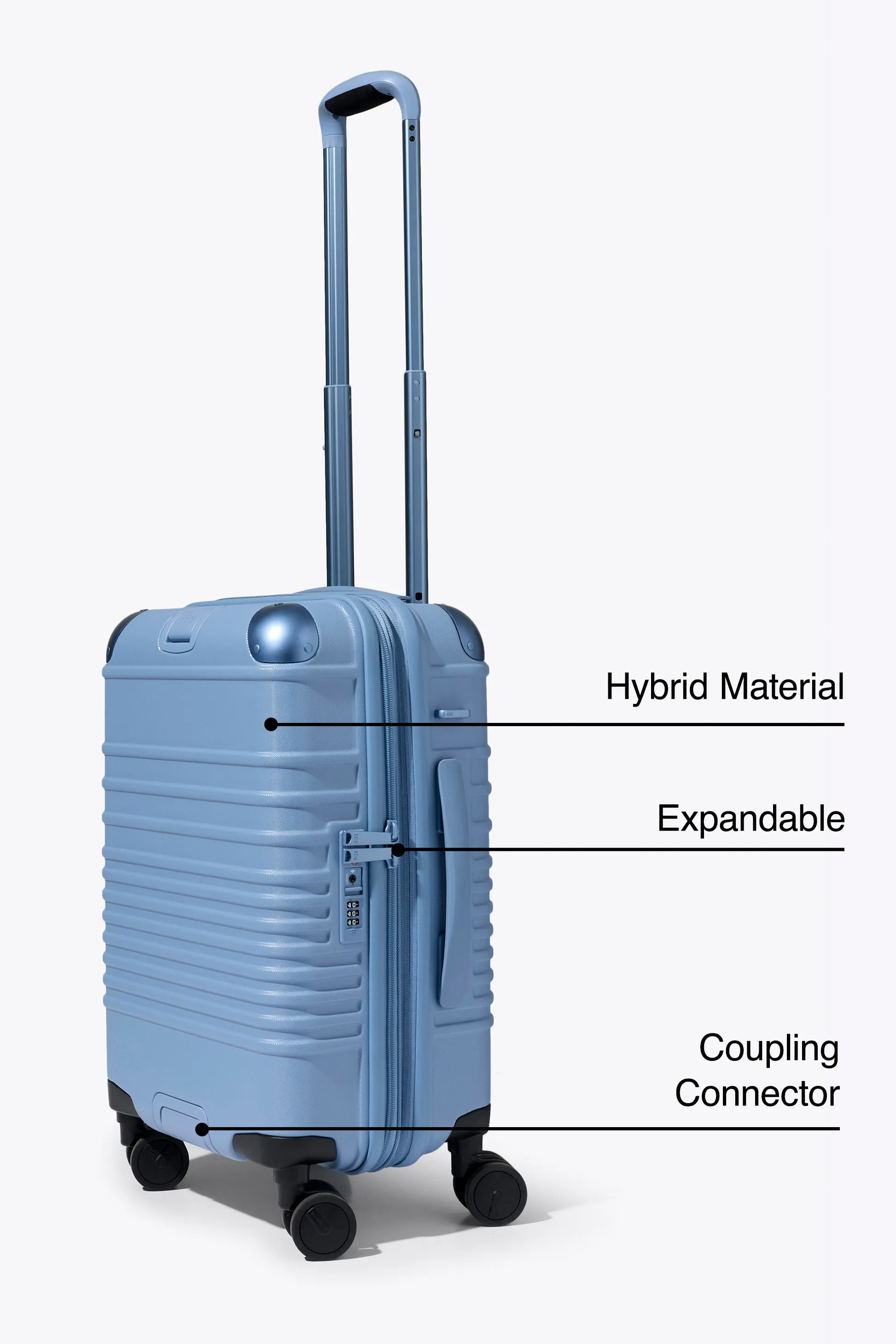 The Hybrid Carry-On Roller in Dusty Blue sold by Beis product image thumbnail 2
