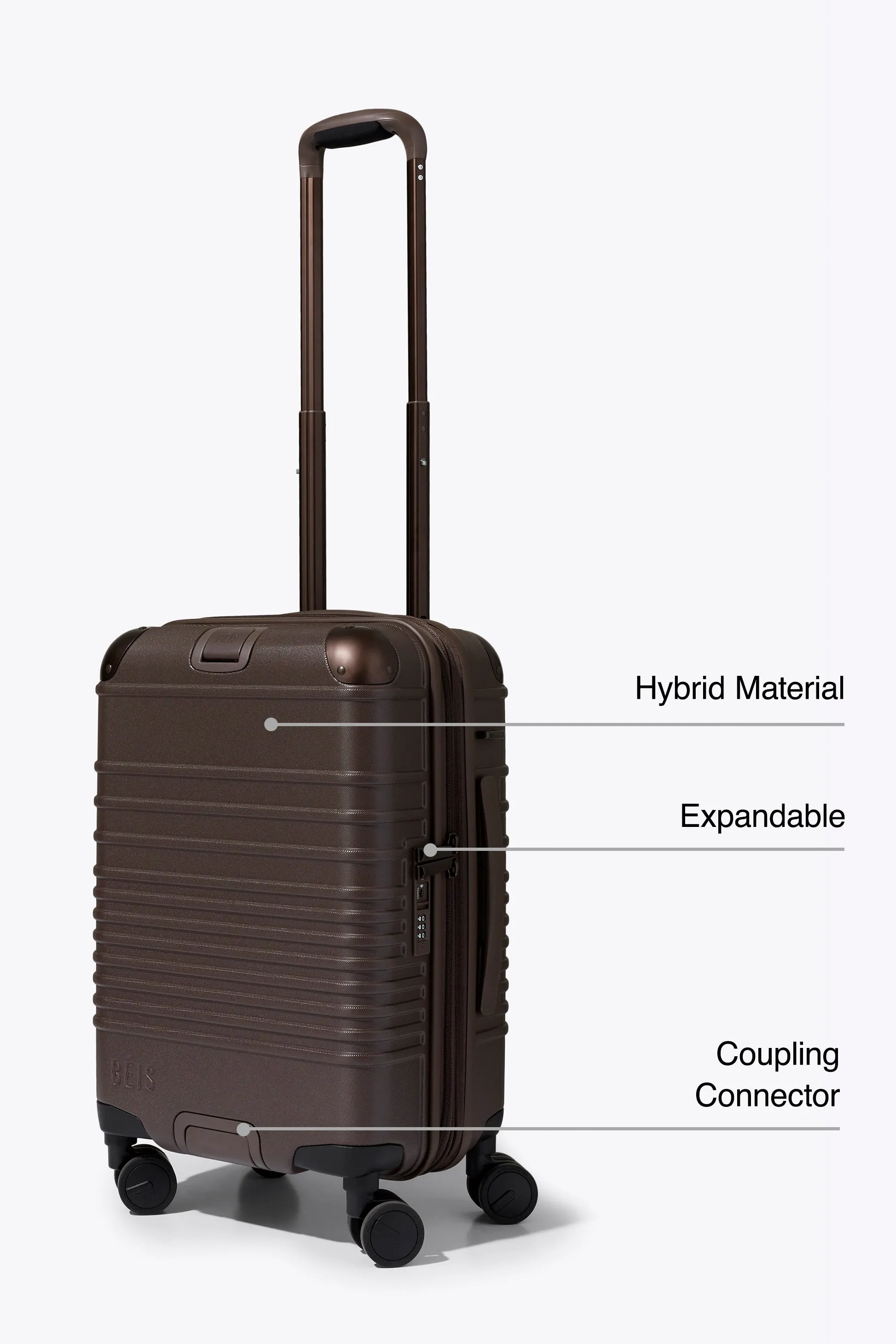 The Hybrid Carry-On Roller in Espresso sold by Beis product image thumbnail 2