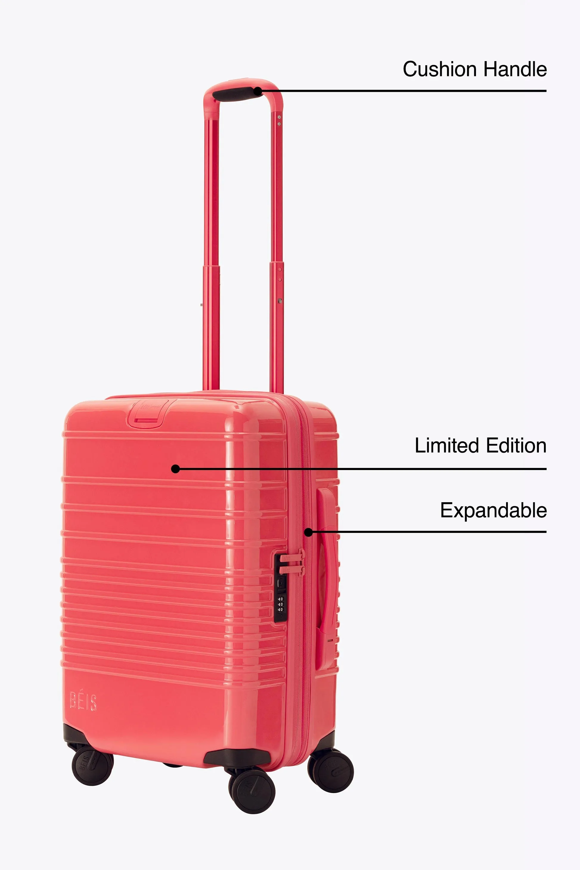 BÉIS x poppi The Carry-On Roller in Glossy Fruit Punch sold by Beis product image thumbnail 2