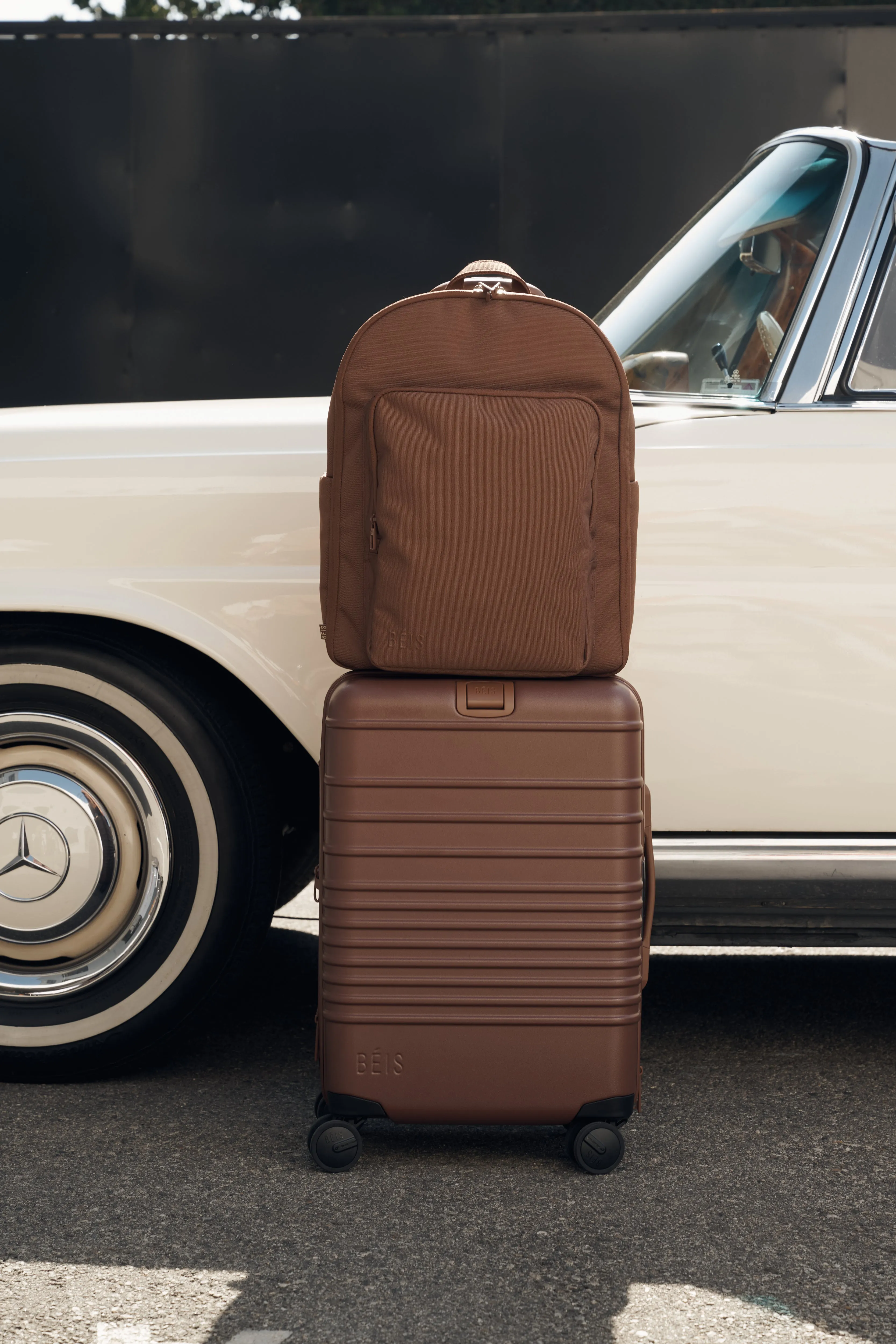 The Travel Backpack in Maple sold by Beis product image thumbnail 4