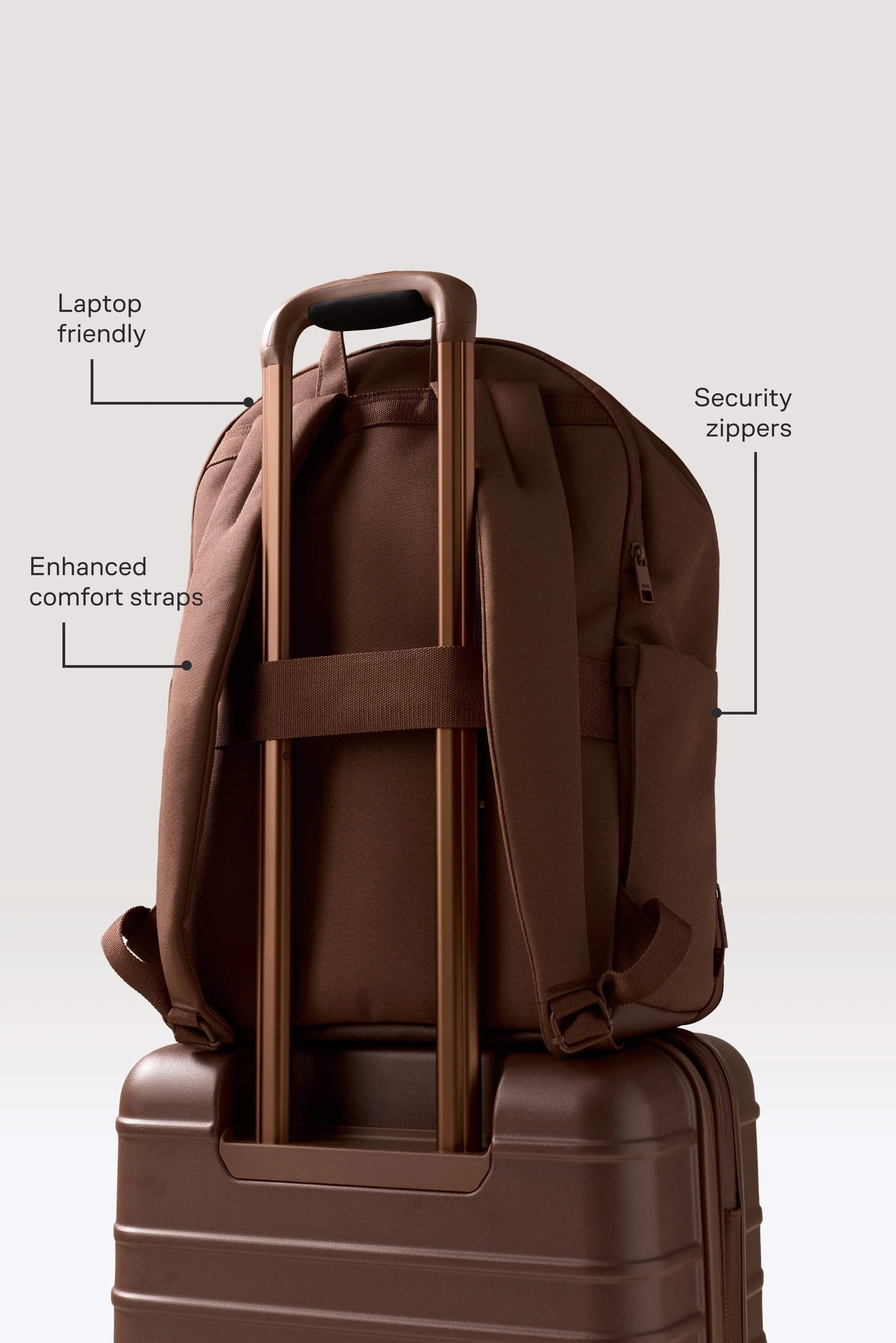 The Travel Backpack in Maple sold by Beis product image thumbnail 2