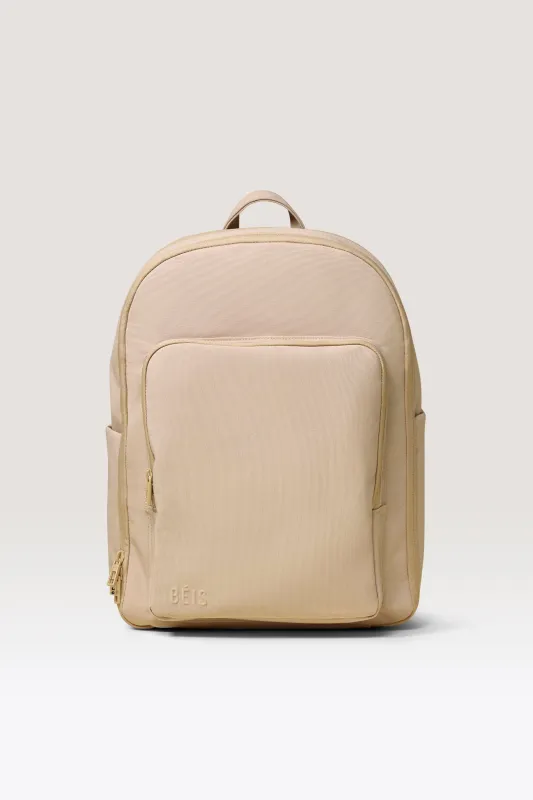 The Travel Backpack in Beige made by Beis