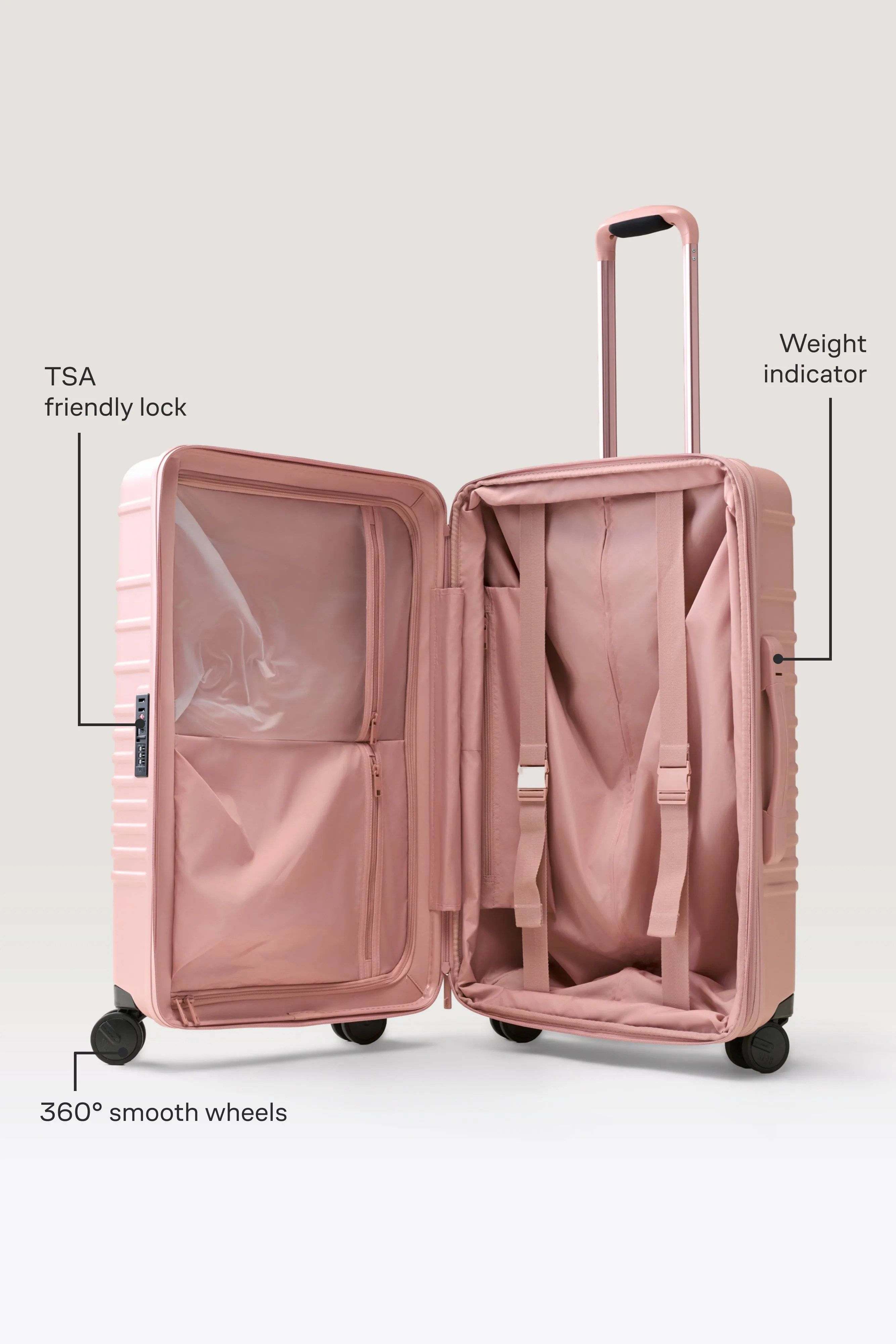 The Medium Check-In Roller in Atlas Pink sold by Beis product image thumbnail 2