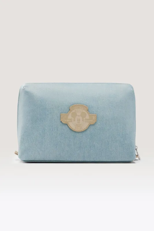 The Disney Large Cosmetic Pouch in Blue Jeans made by Beis