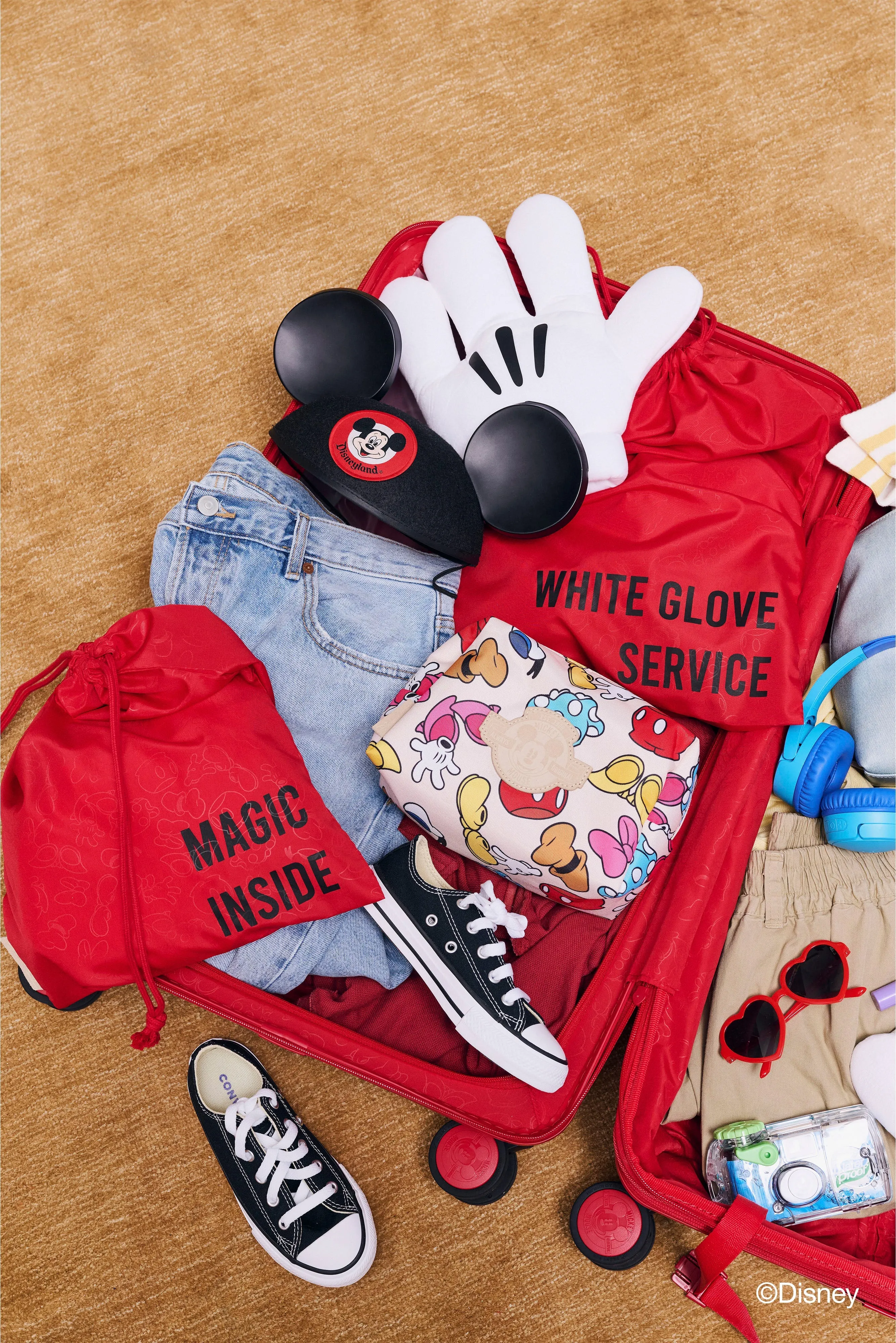 The Disney Large Check-In Roller in Mickey Mouse Red sold by Beis product image thumbnail 3