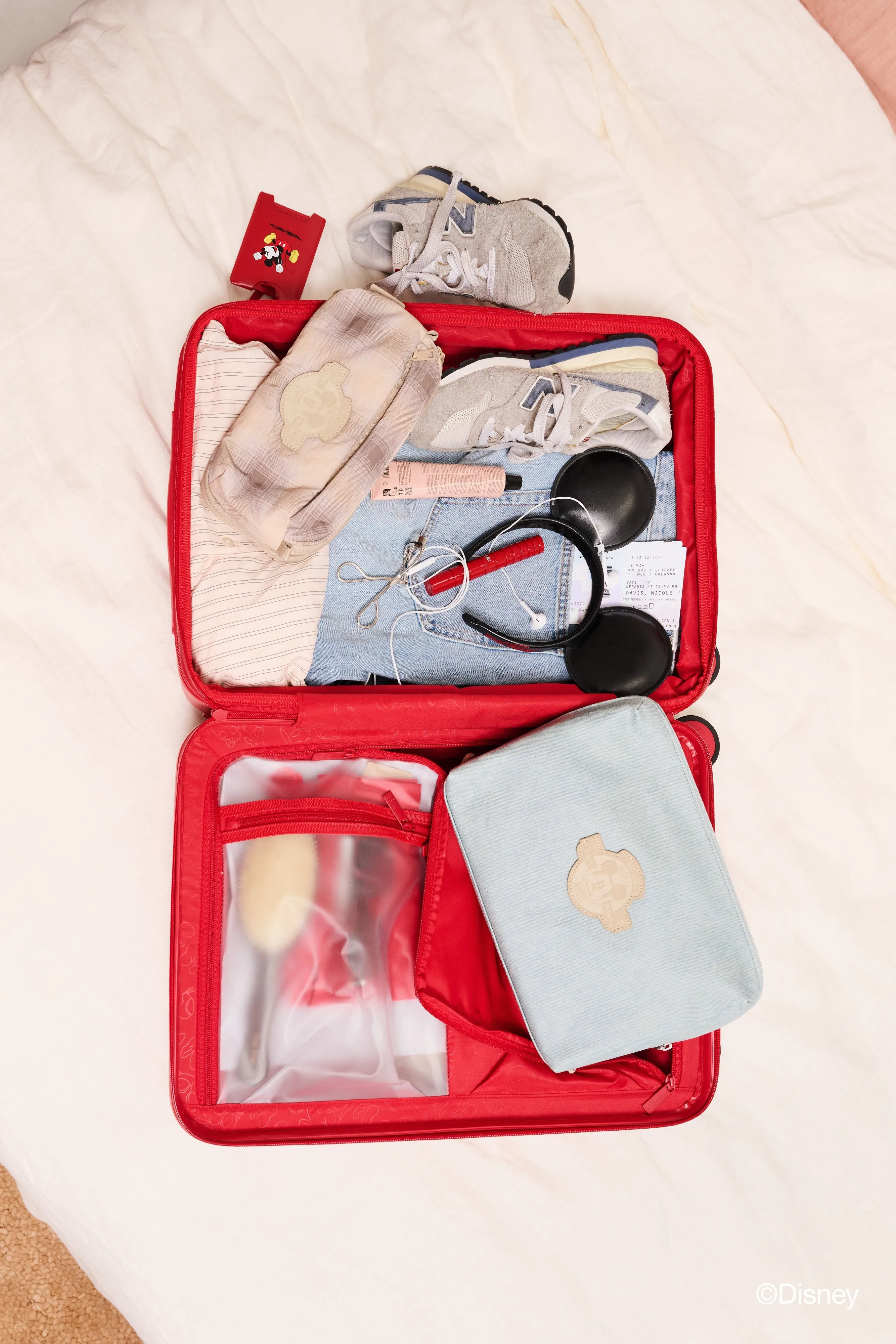 The Disney Carry-On Roller in Mickey Mouse Red sold by Beis product image thumbnail 3