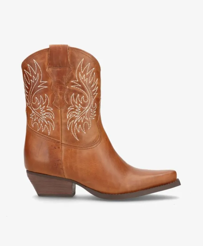 NELLIE - Cowboy støvle low - Camel made by Phenumb Copenhagen