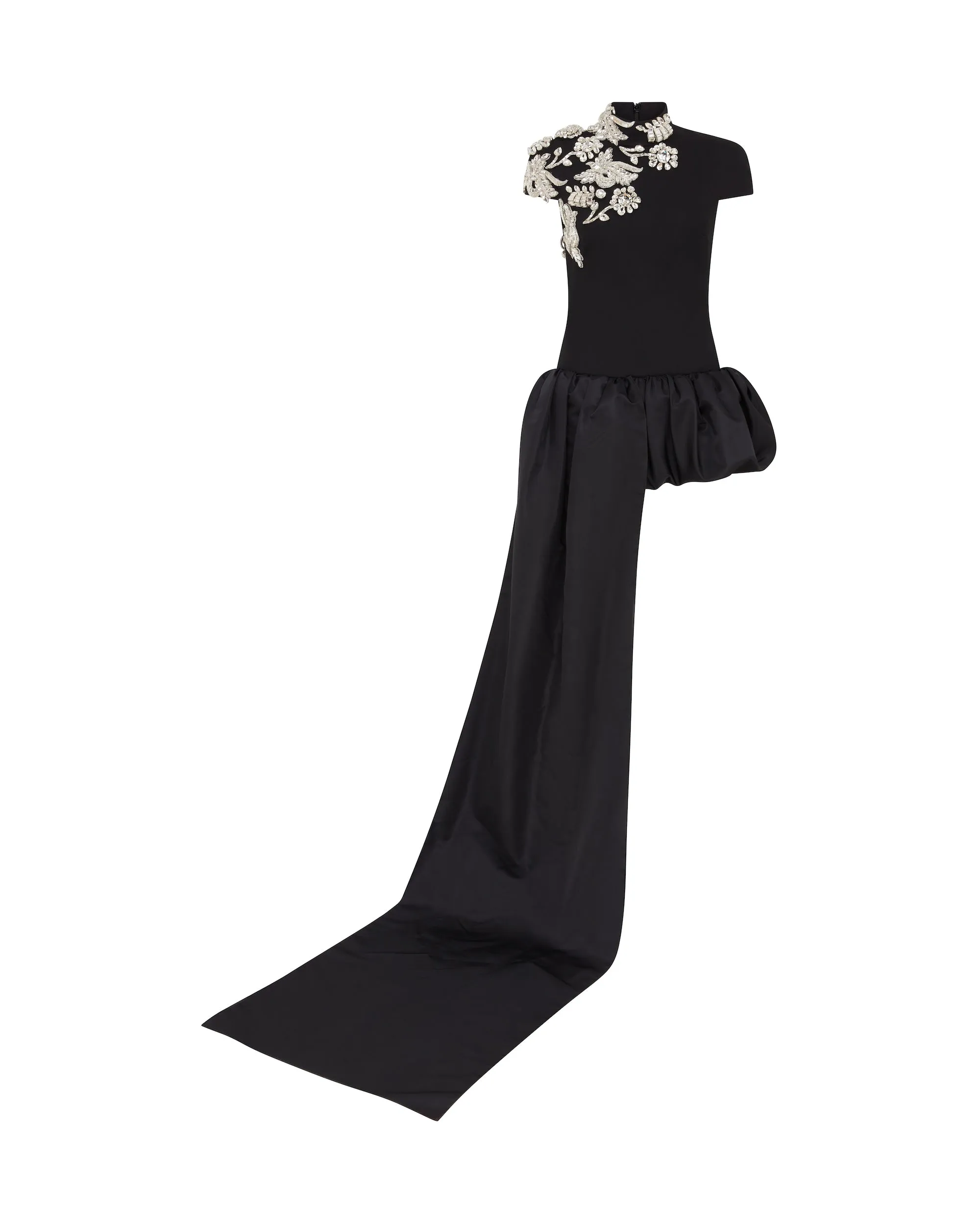 PUFF SKIRT AND CRYSTAL BROOCHES MINI DRESS sold by David Koma