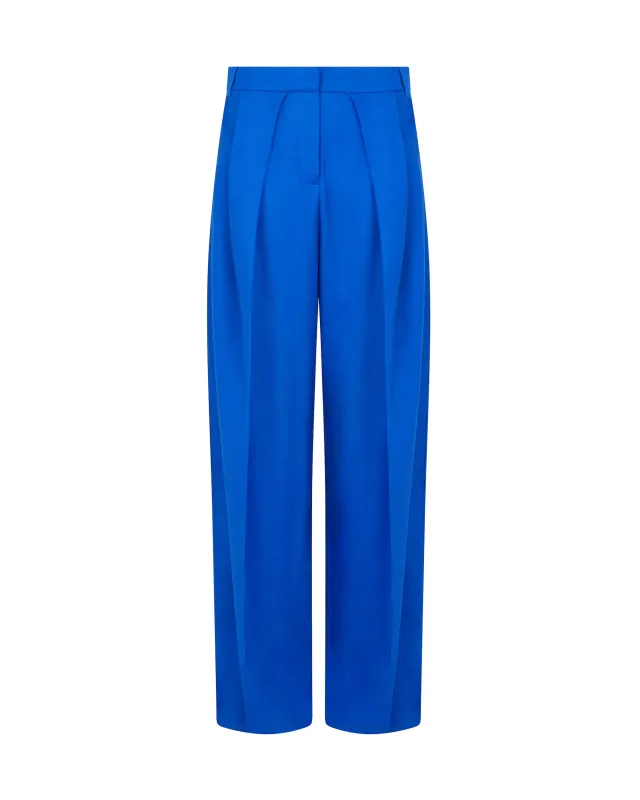 FRONT PLEAT WIDE LEG TROUSERS sold by David Koma