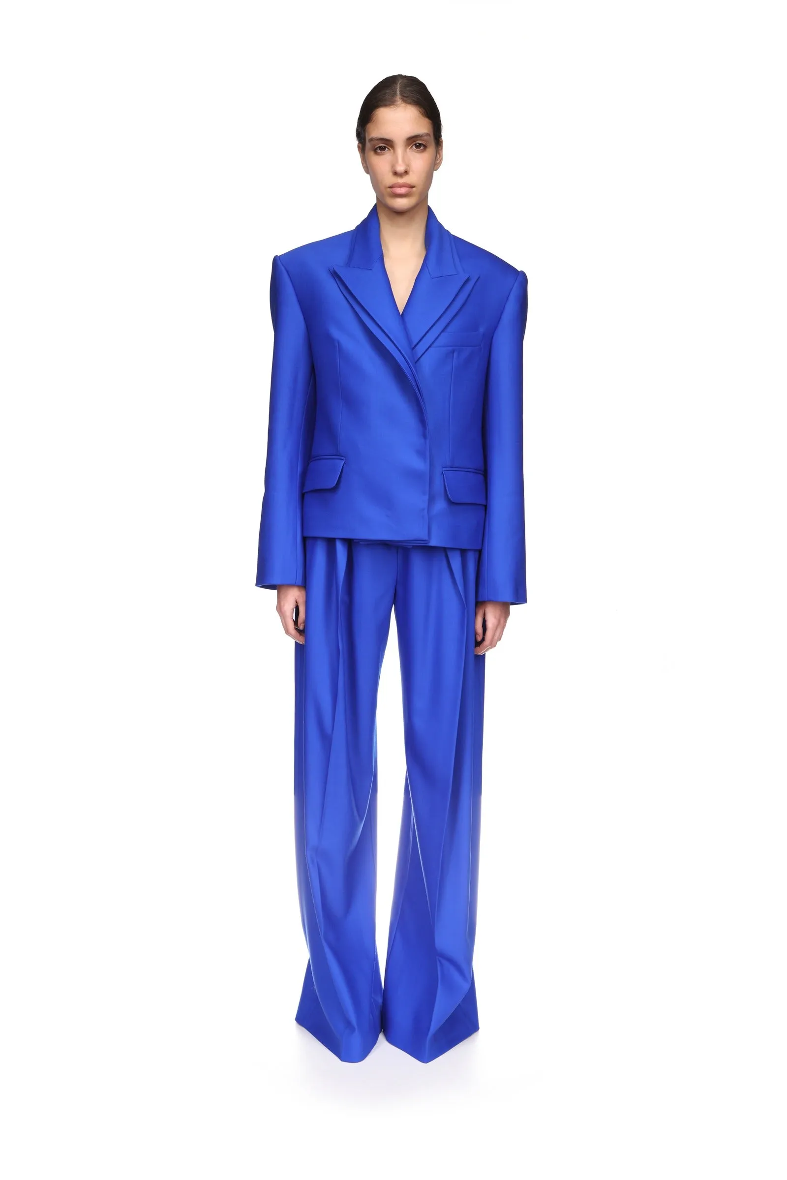 FRONT PLEAT WIDE LEG TROUSERS sold by David Koma product image thumbnail 2