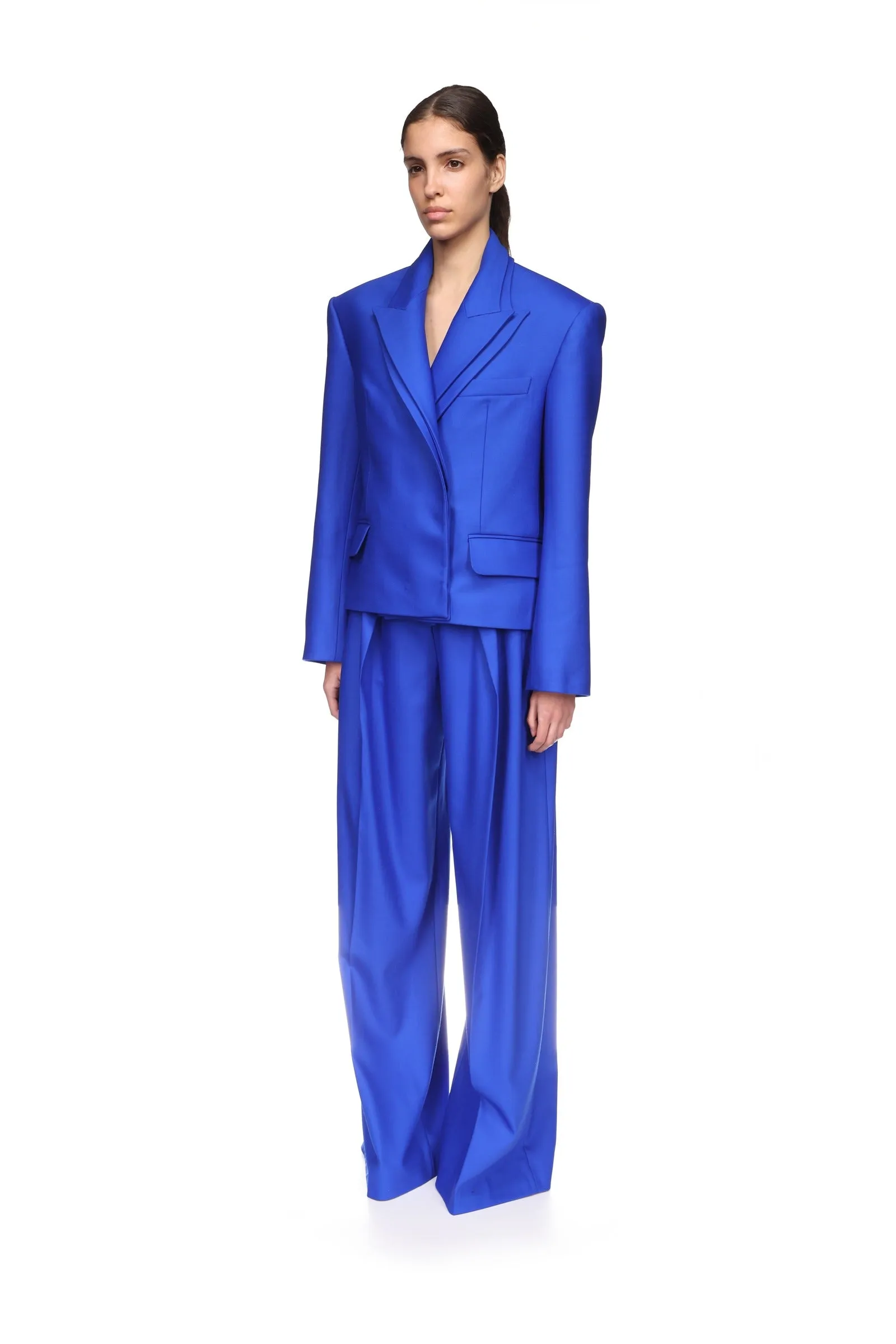 FRONT PLEAT WIDE LEG TROUSERS sold by David Koma product image thumbnail 3