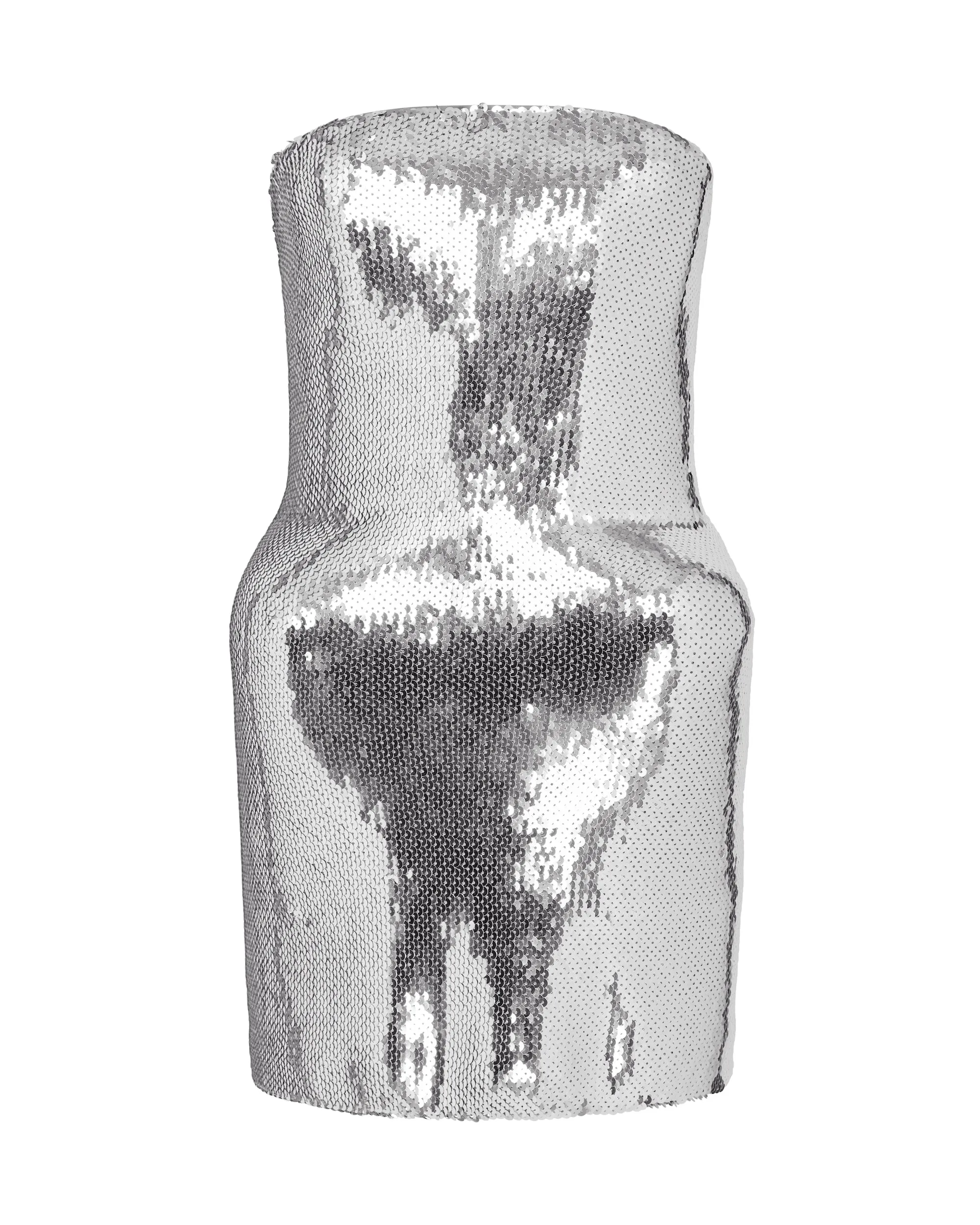 PADDED HIP DETAIL SEQUIN MINI DRESS sold by David Koma