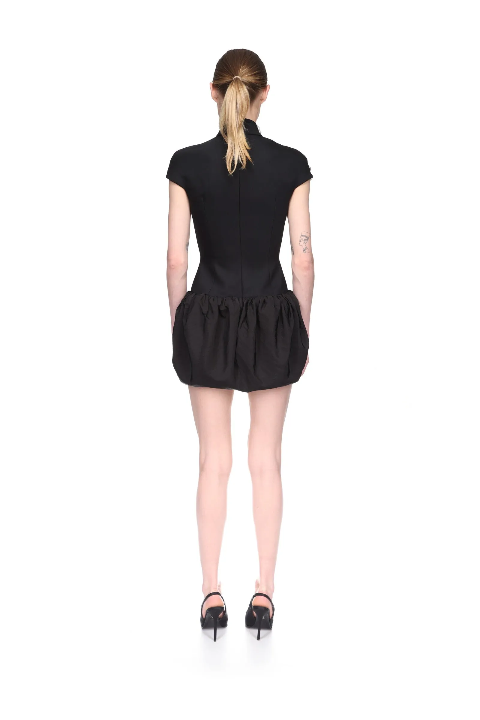 CRYSTAL BROOCH AND PUFF SKIRT MINI DRESS sold by David Koma product image thumbnail 5