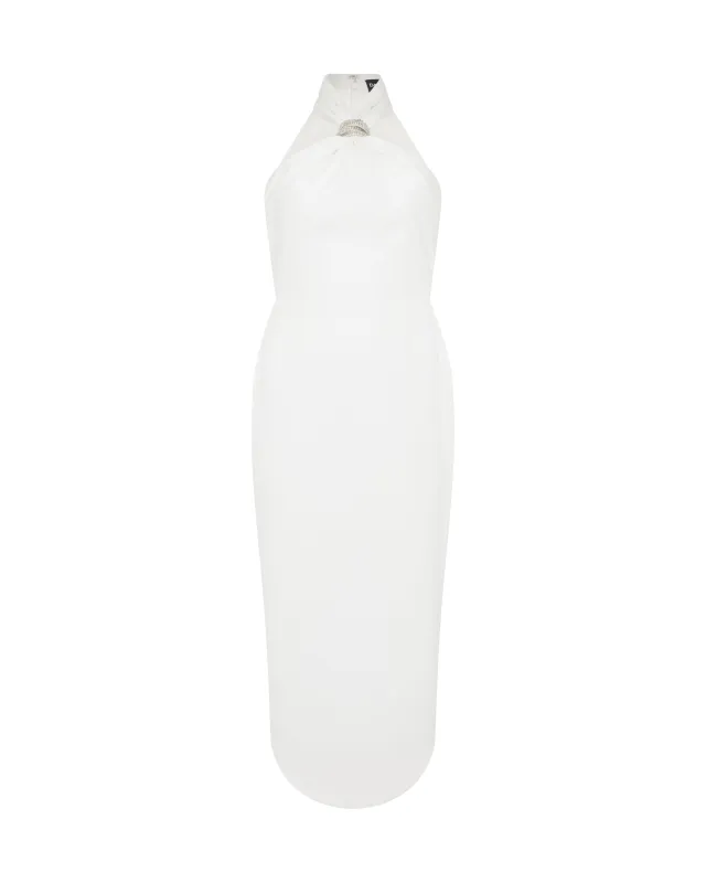 CRYSTAL ARCH HALTER MIDI DRESS made by David Koma