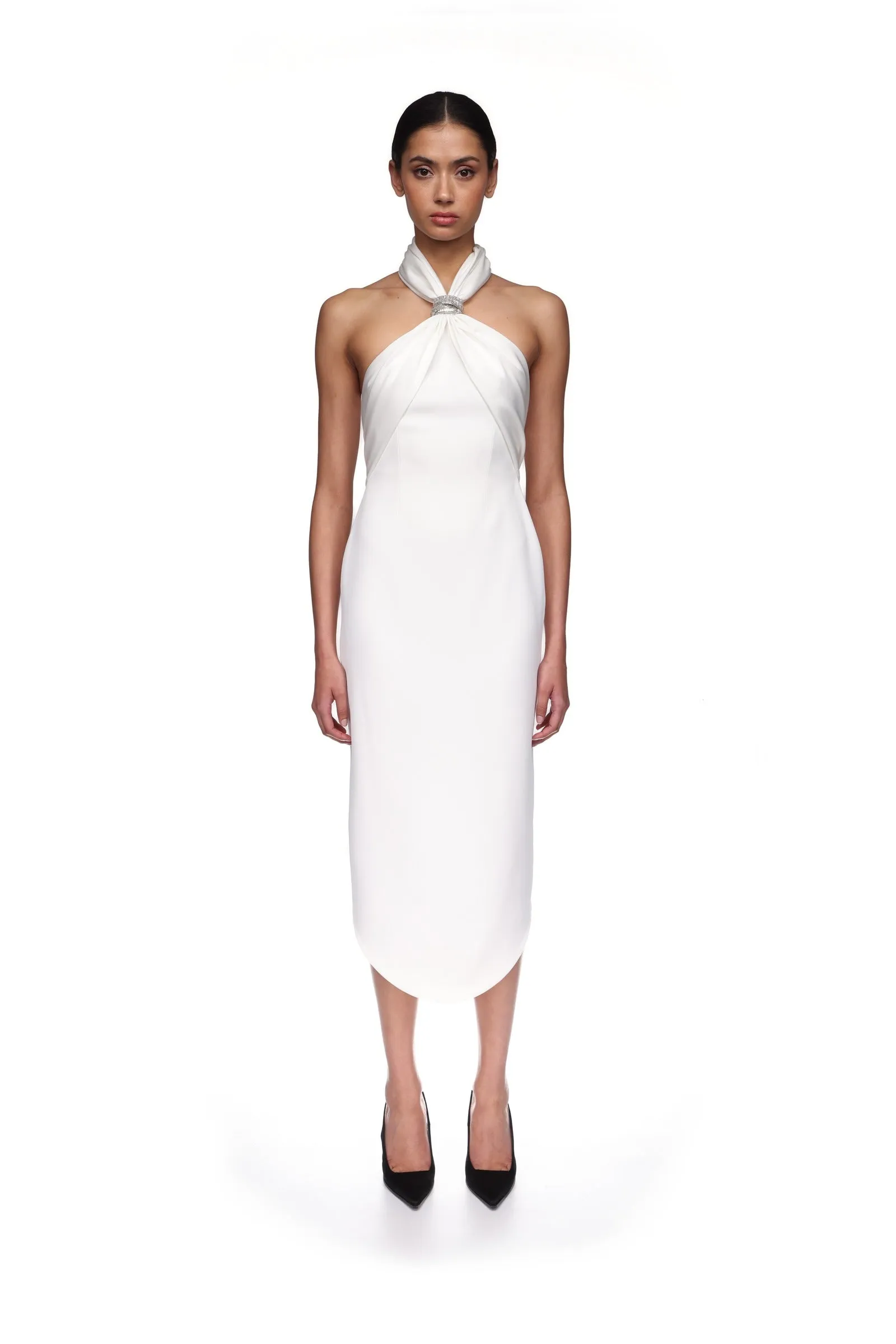 CRYSTAL ARCH HALTER MIDI DRESS sold by David Koma product image thumbnail 2