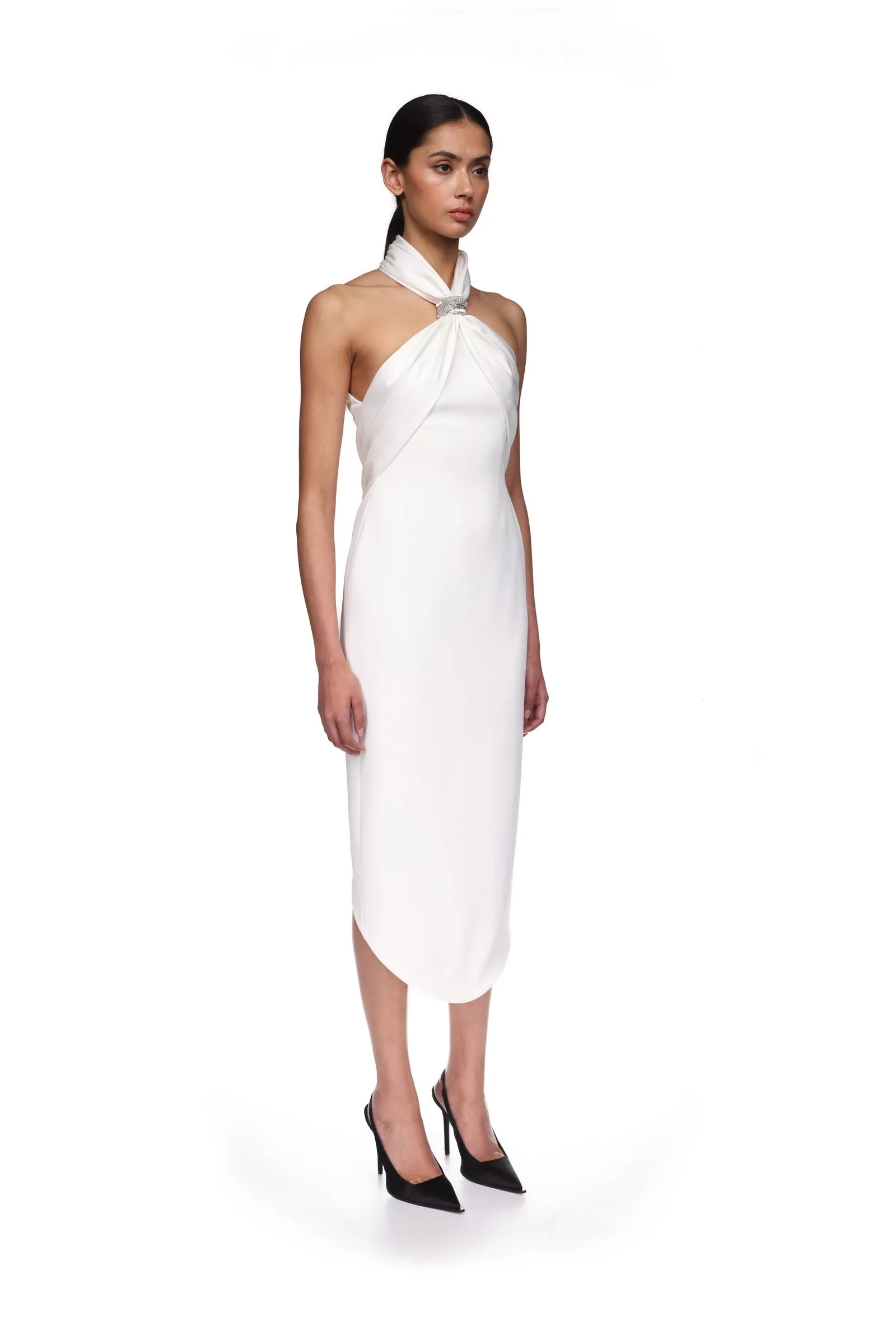 CRYSTAL ARCH HALTER MIDI DRESS sold by David Koma product image thumbnail 4