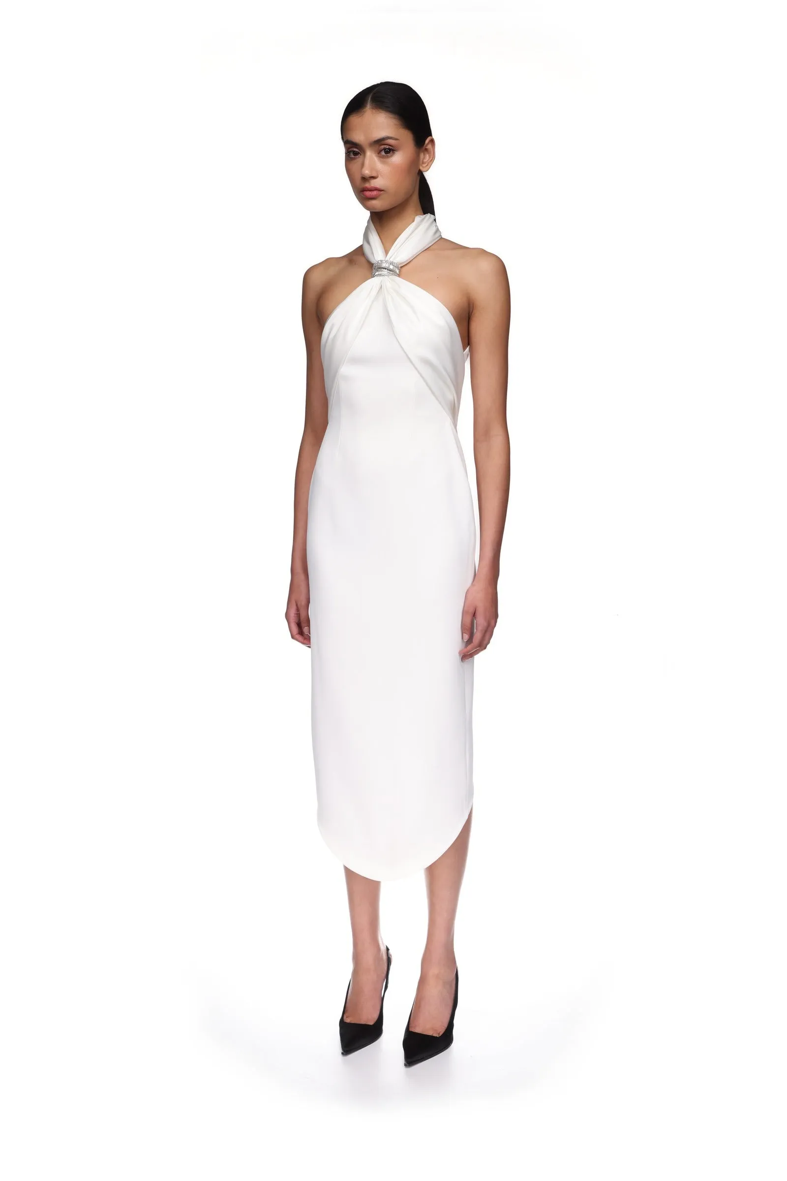 CRYSTAL ARCH HALTER MIDI DRESS sold by David Koma product image thumbnail 3