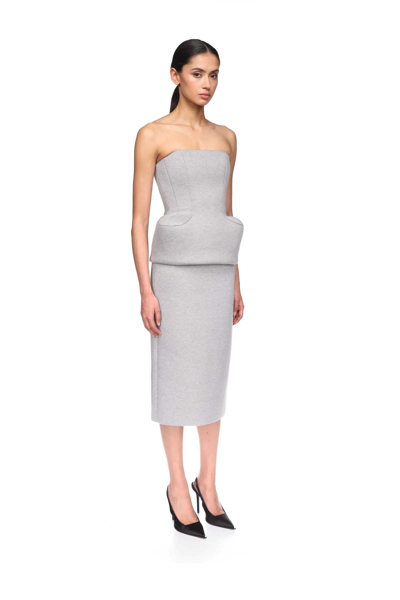 STRAPLESS TOP WITH PADDED HIP DETAIL sold by David Koma product image thumbnail 4