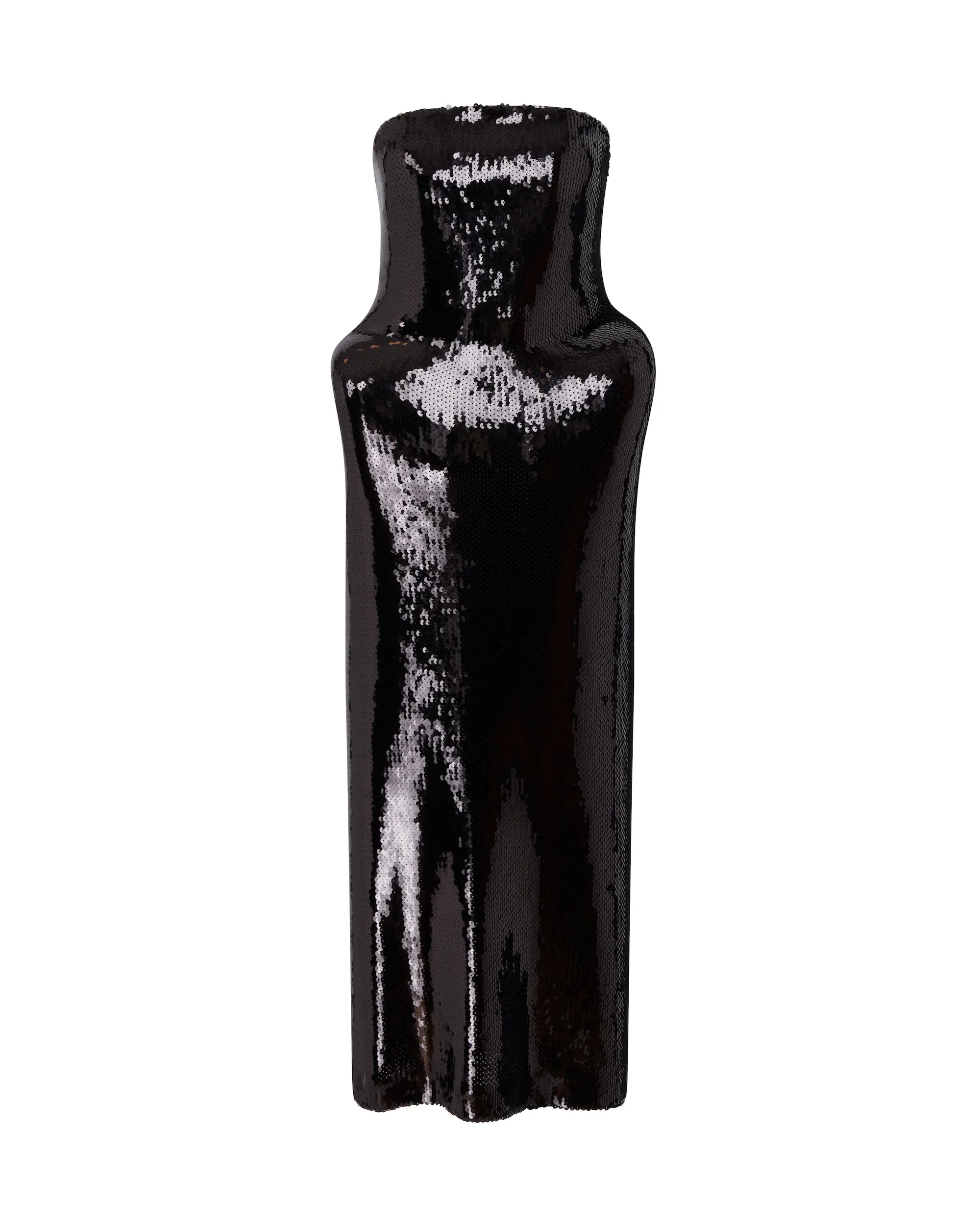 PADDED HIP DETAIL SEQUIN MIDI DRESS sold by David Koma