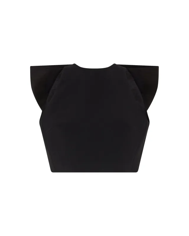 OVERSIZED BOW DETAIL CROP TOP sold by David Koma