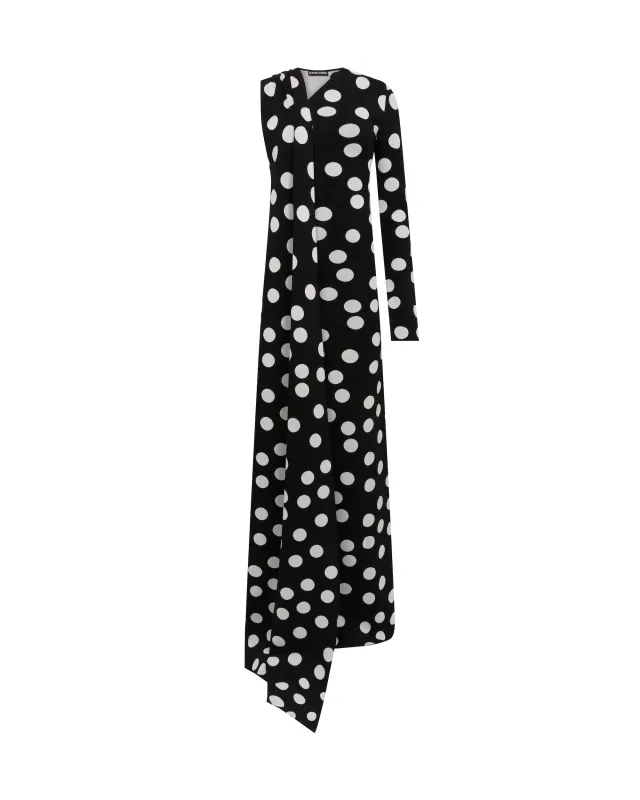 POLKA-DOT PRINTED KNIT GOWN made by David Koma