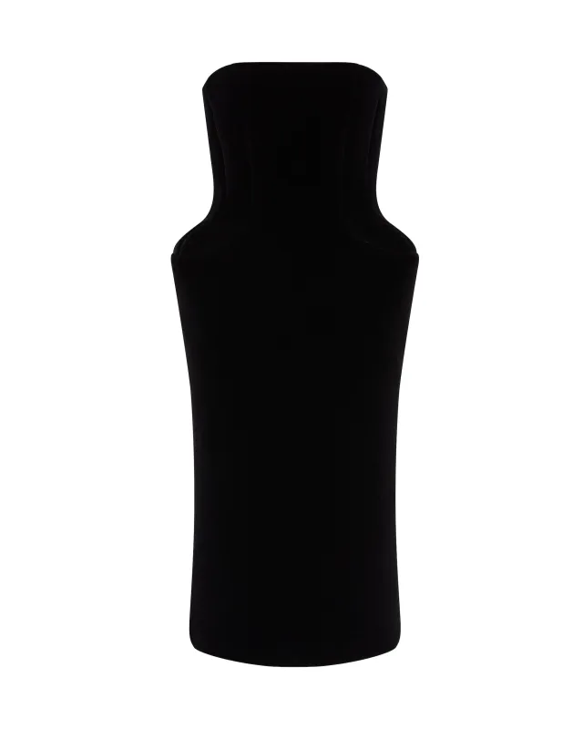 PADDED HIP VELVET MIDI DRESS made by David Koma