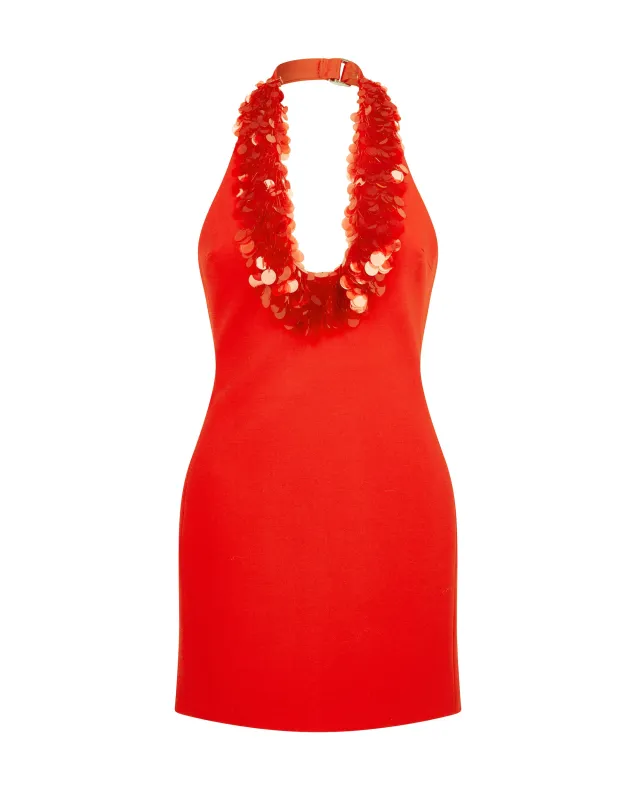 PAYETTE SEQUIN HALTER NECK MINI DRESS sold by David Koma