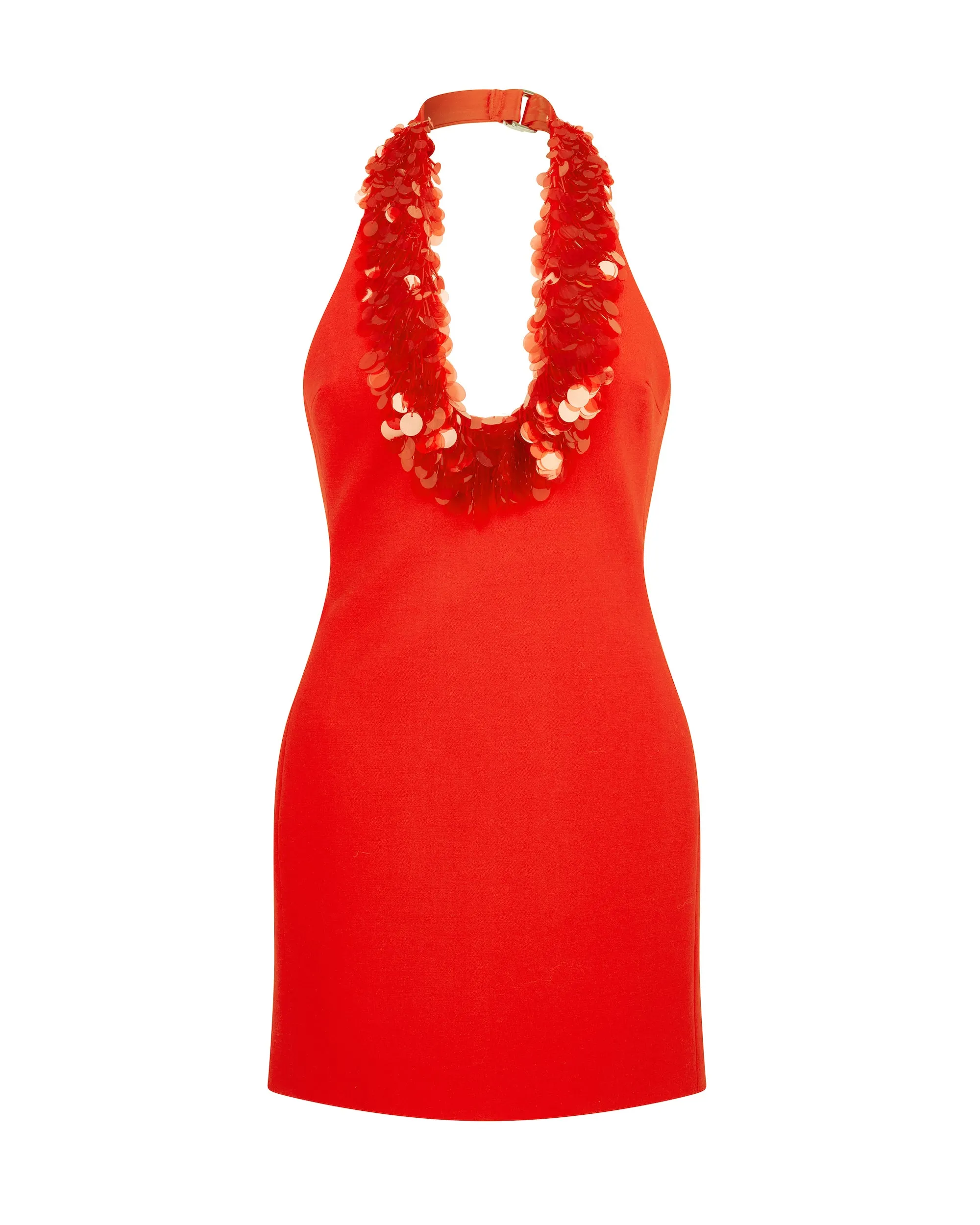 PAYETTE SEQUIN HALTER NECK MINI DRESS sold by David Koma