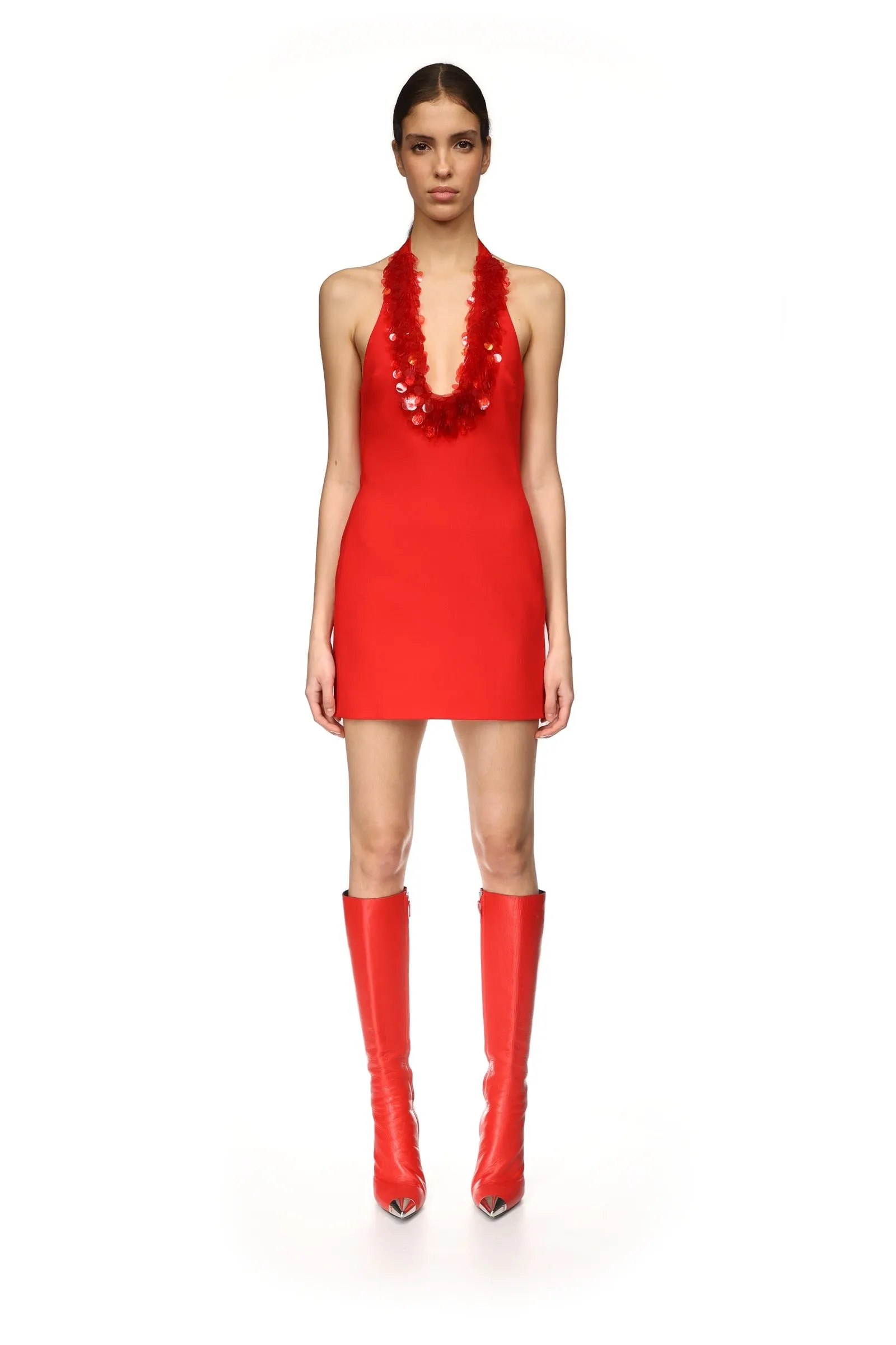 PAYETTE SEQUIN HALTER NECK MINI DRESS sold by David Koma product image thumbnail 2