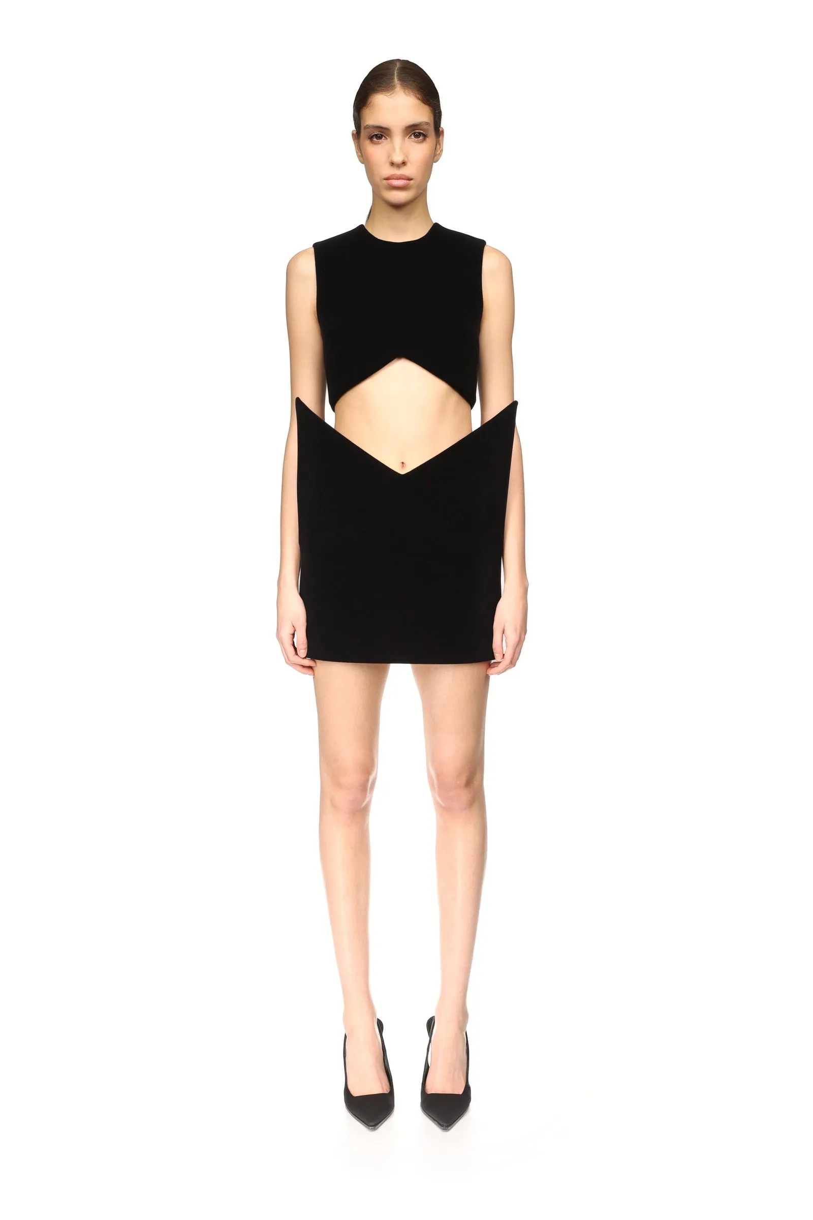 V SHAPE CUTOUT CROP TOP sold by David Koma product image thumbnail 2
