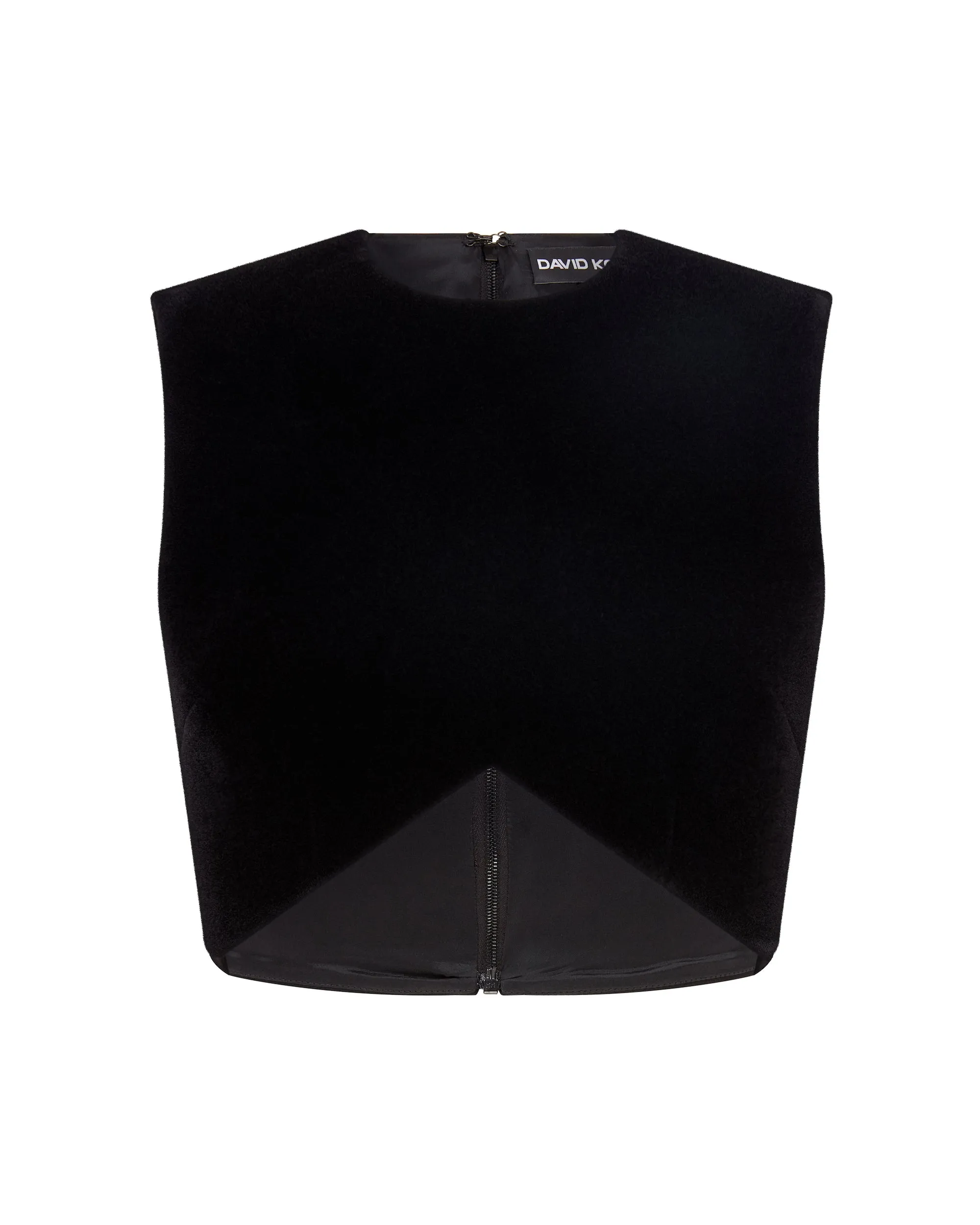 V SHAPE CUTOUT CROP TOP sold by David Koma