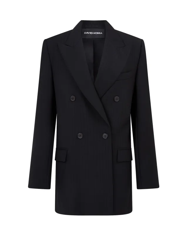 PINSTRIPE WOOL TAILORED JACKET made by David Koma