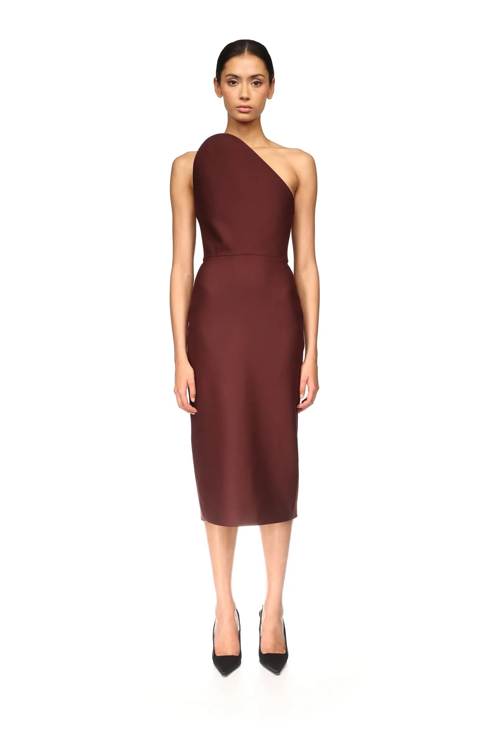 ASYMMETRIC CUT STRAPLESS MIDI DRESS sold by David Koma product image thumbnail 2