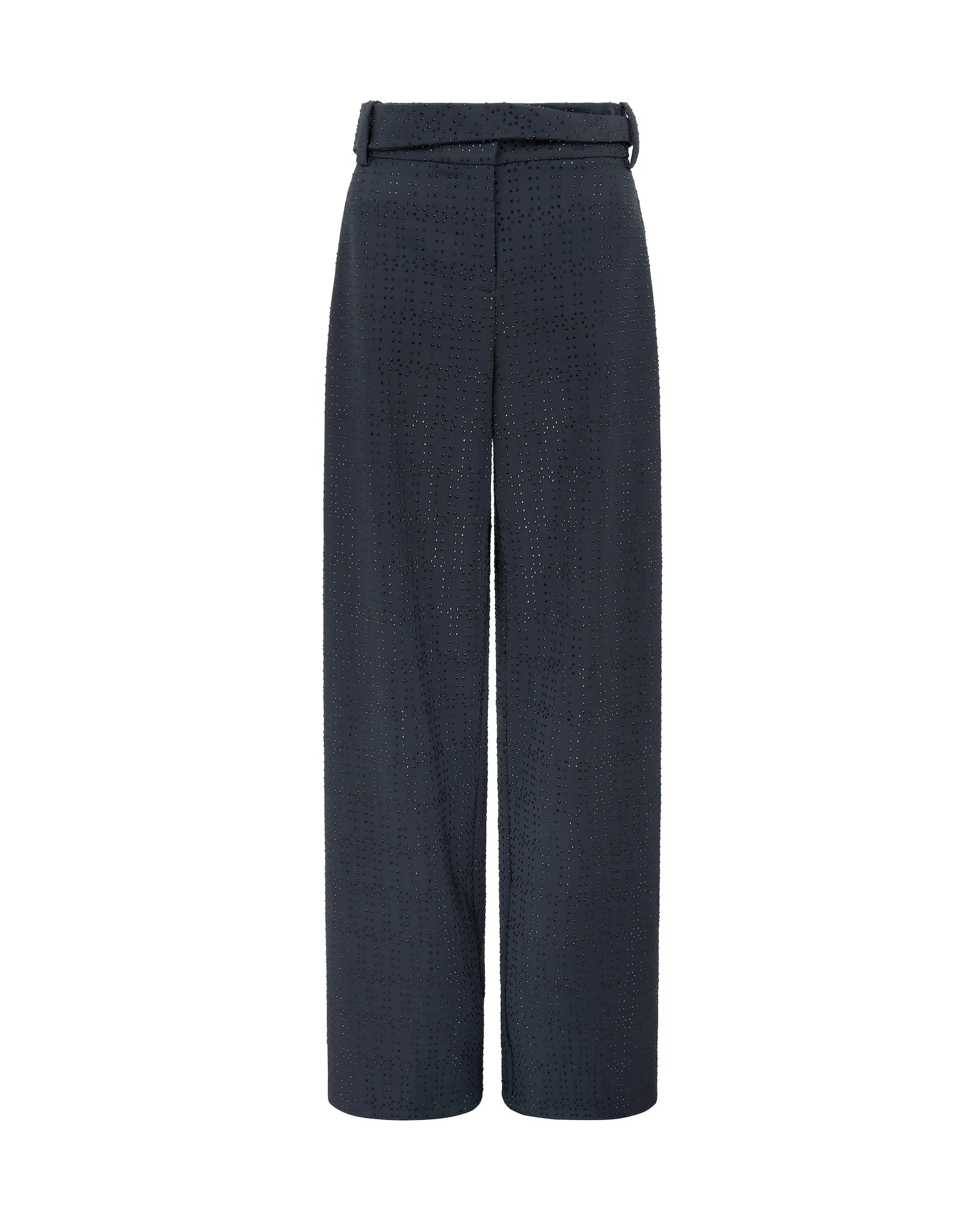 ALLOVER RHINESTONE EMBROIDERED TAILORED TROUSERS sold by David Koma