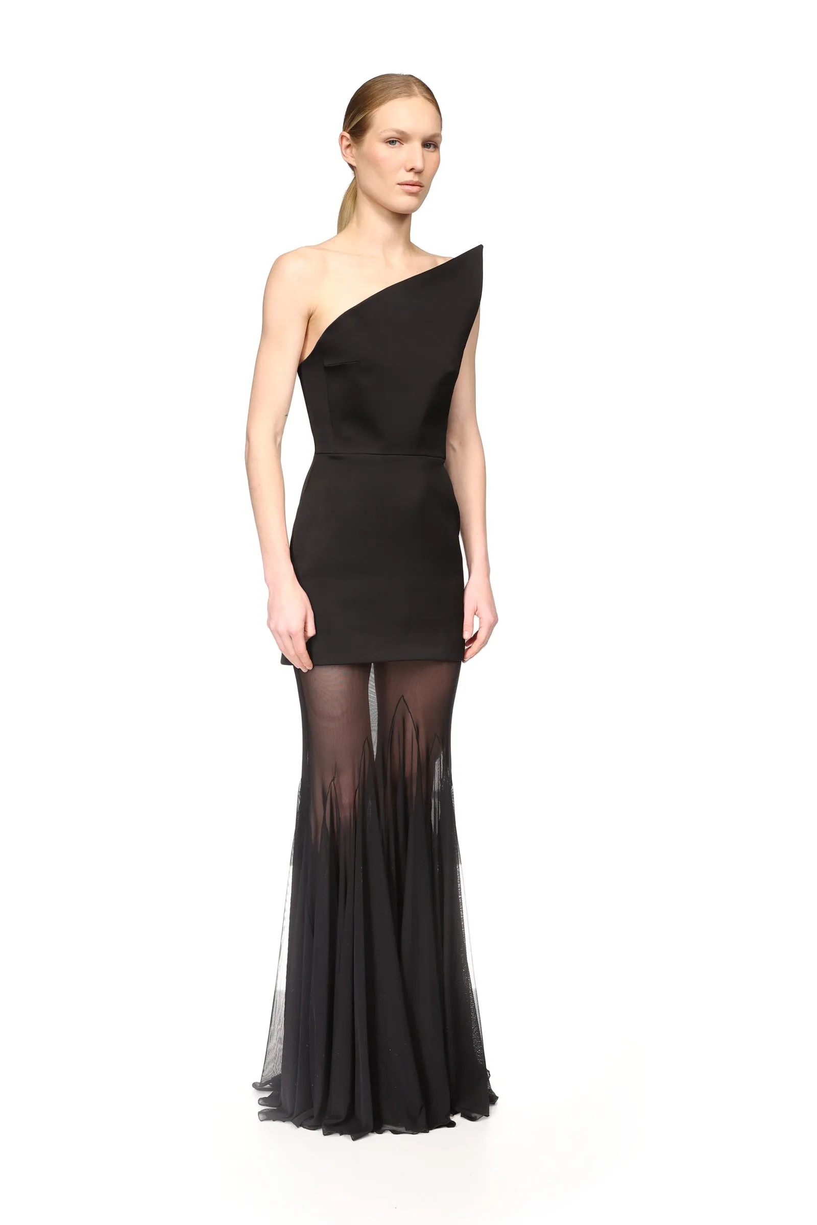 STRUCTURED UPPER AND TULLE SKIRT GOWN sold by David Koma product image thumbnail 4