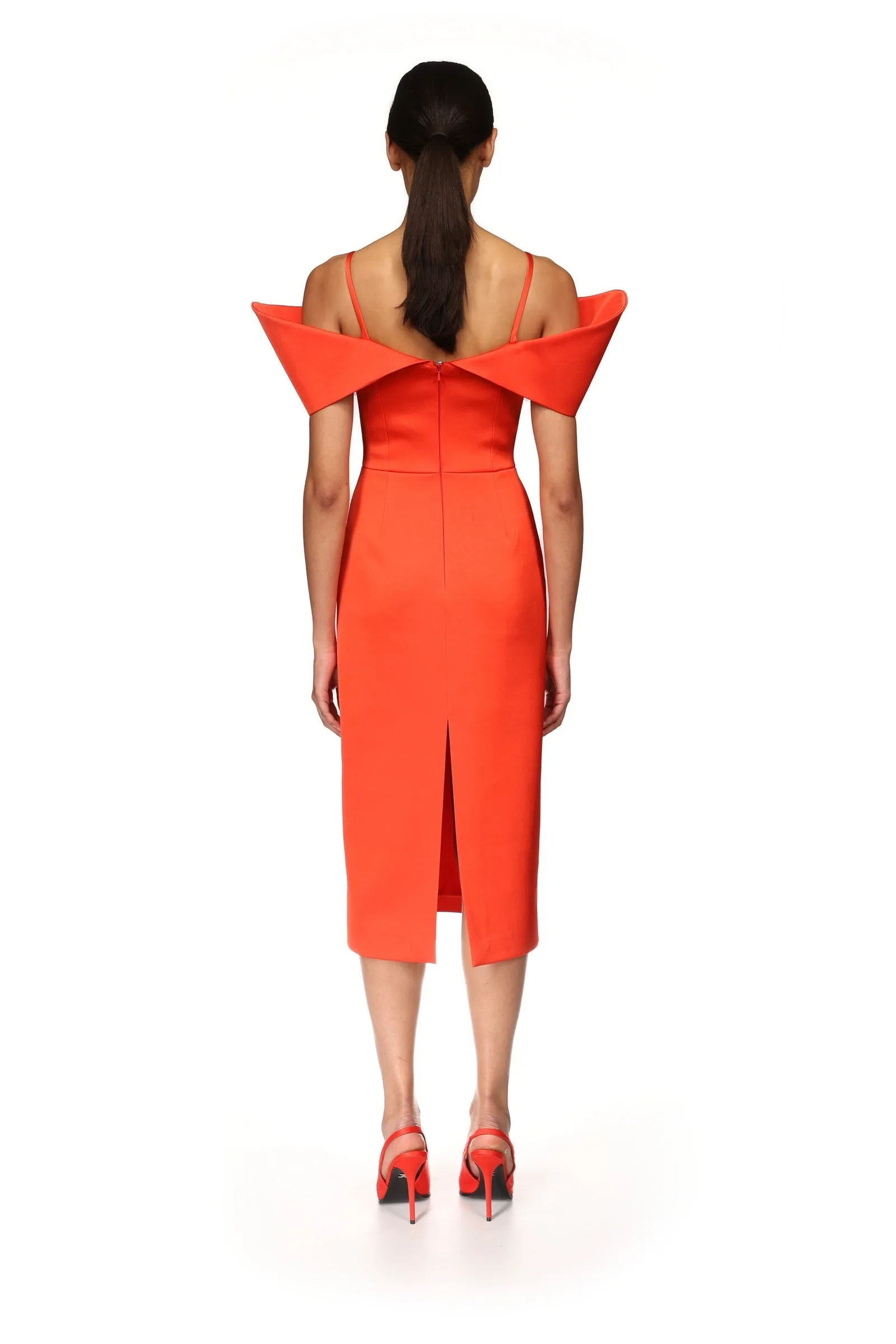 STRUCTURED OPEN SHOULDER MIDI DRESS sold by David Koma product image thumbnail 5