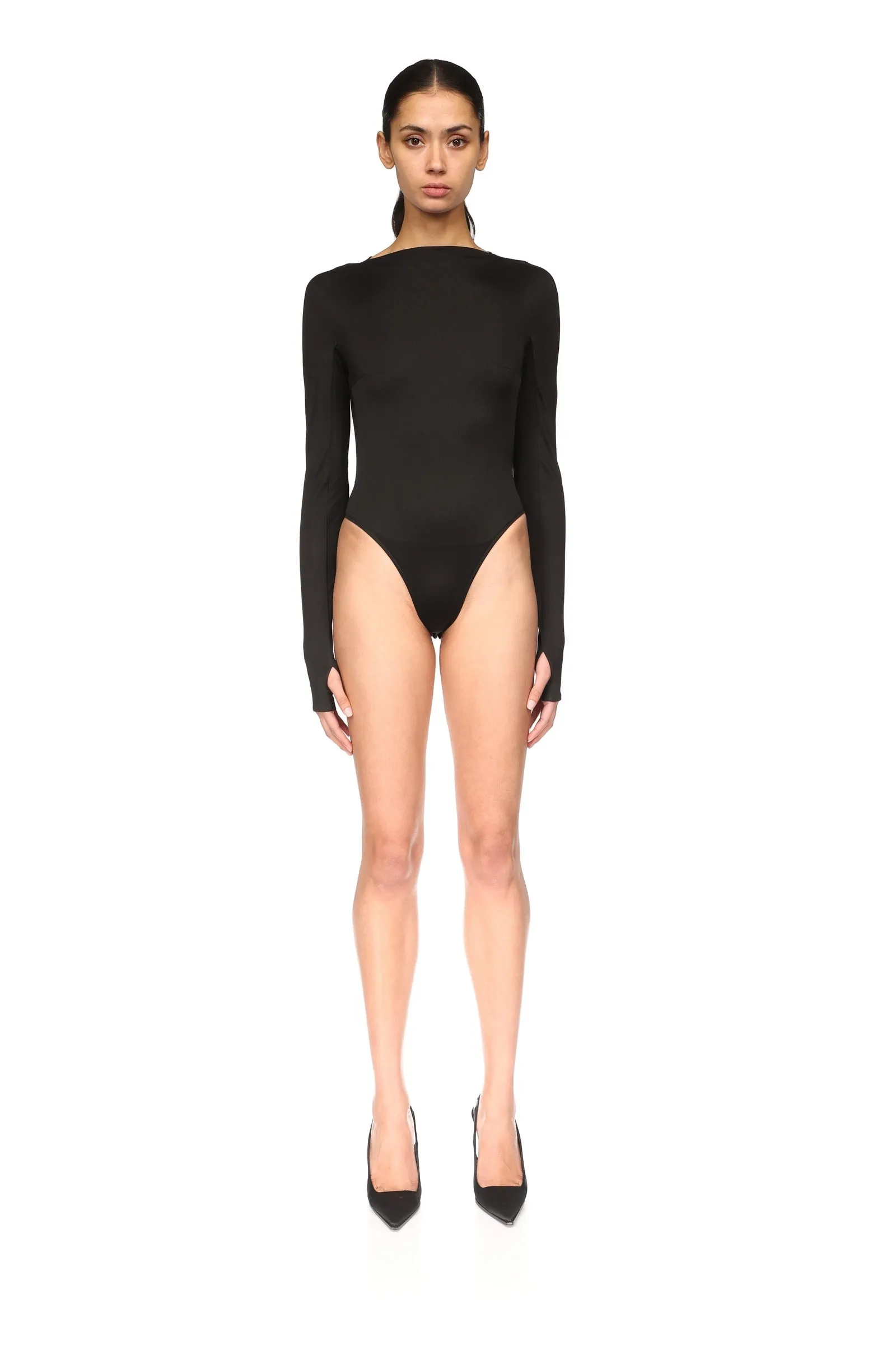 OPEN BACK BODYSUIT IN BLACK sold by David Koma product image thumbnail 2