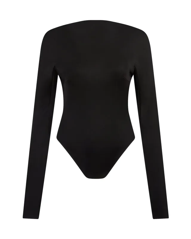 OPEN BACK BODYSUIT IN BLACK sold by David Koma
