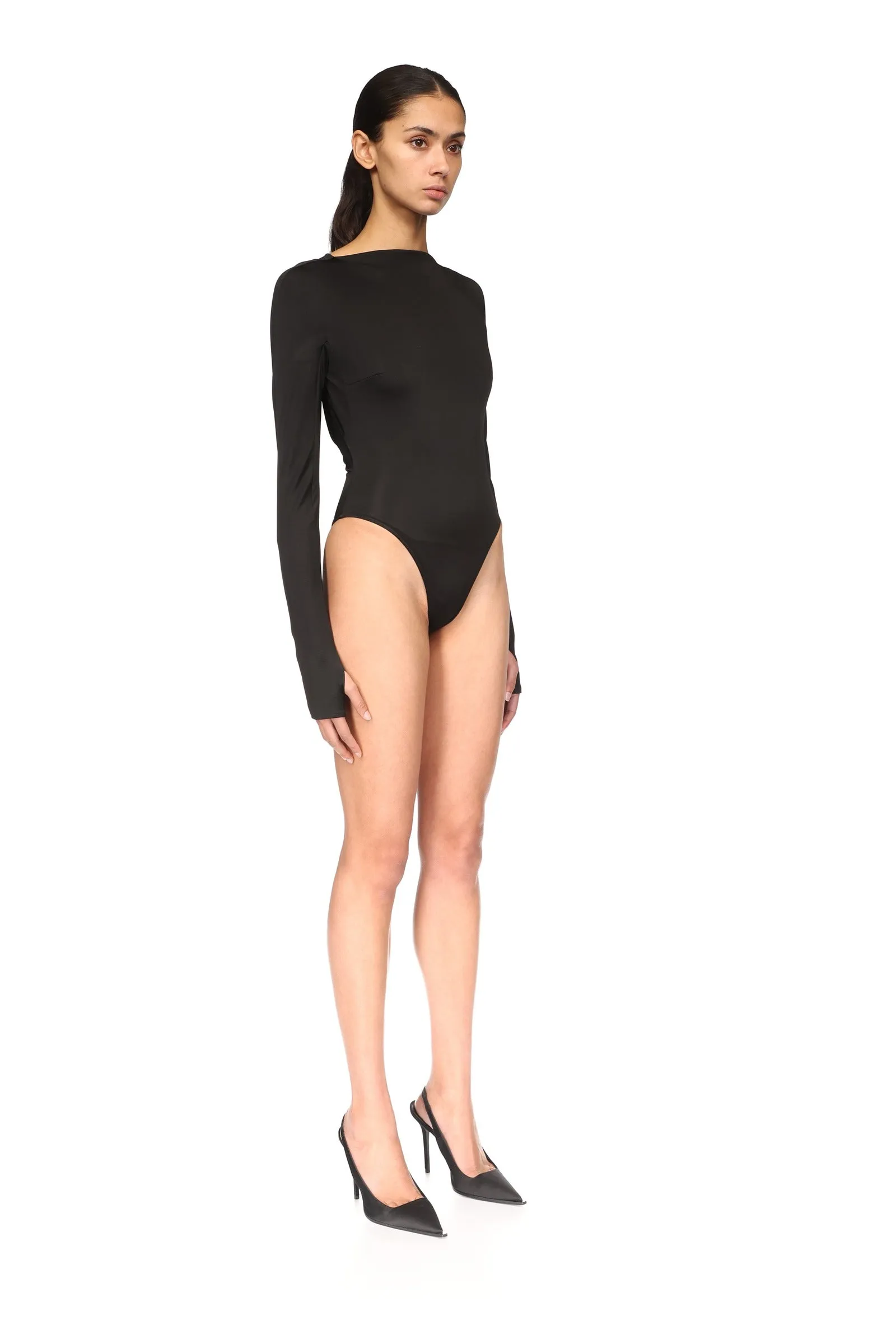 OPEN BACK BODYSUIT IN BLACK sold by David Koma product image thumbnail 4