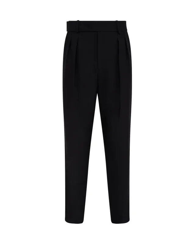 WIDE LEG TUXEDO WOOL TROUSERS sold by David Koma