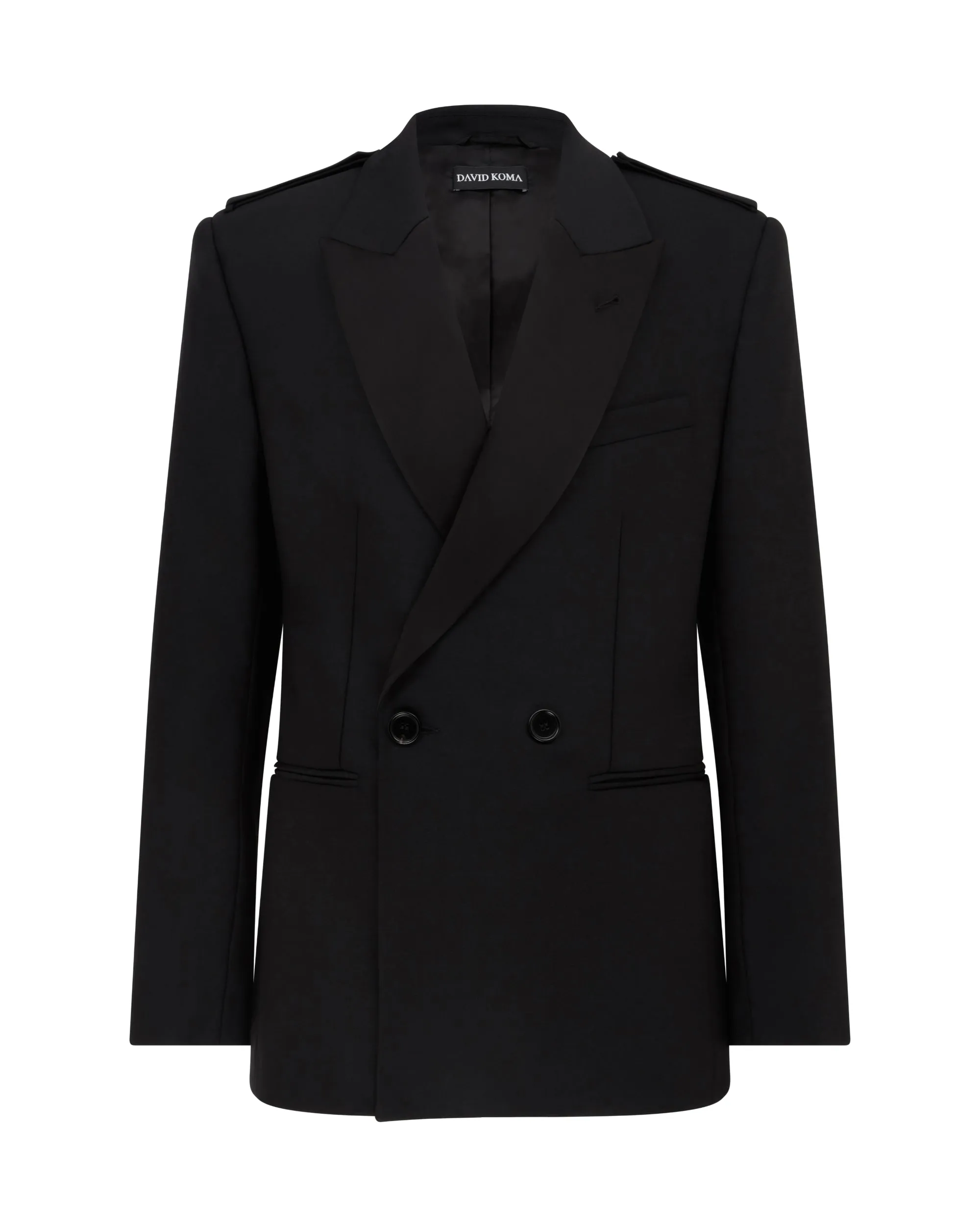 DOUBLE BREASTED TUXEDO JACKET sold by David Koma