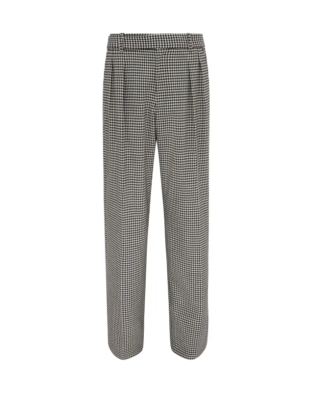 WIDE LEG HOUNDSTOOTH TUXEDO TROUSERS sold by David Koma