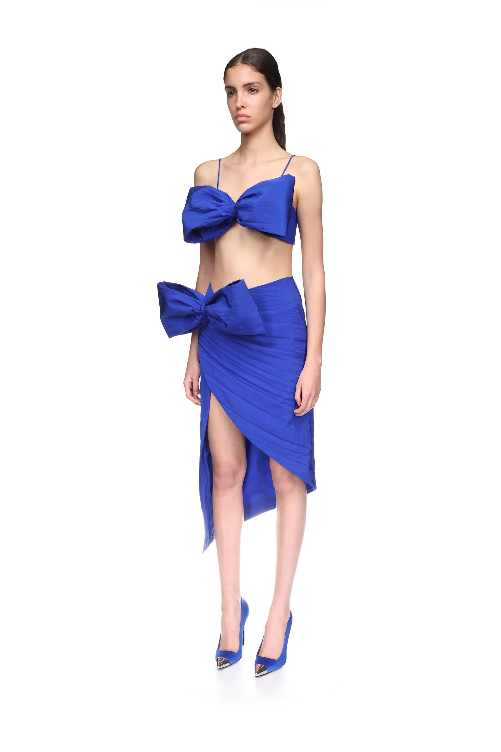 OVERSIZED BOW DETAIL ASYMMETRIC SKIRT sold by David Koma product image thumbnail 3