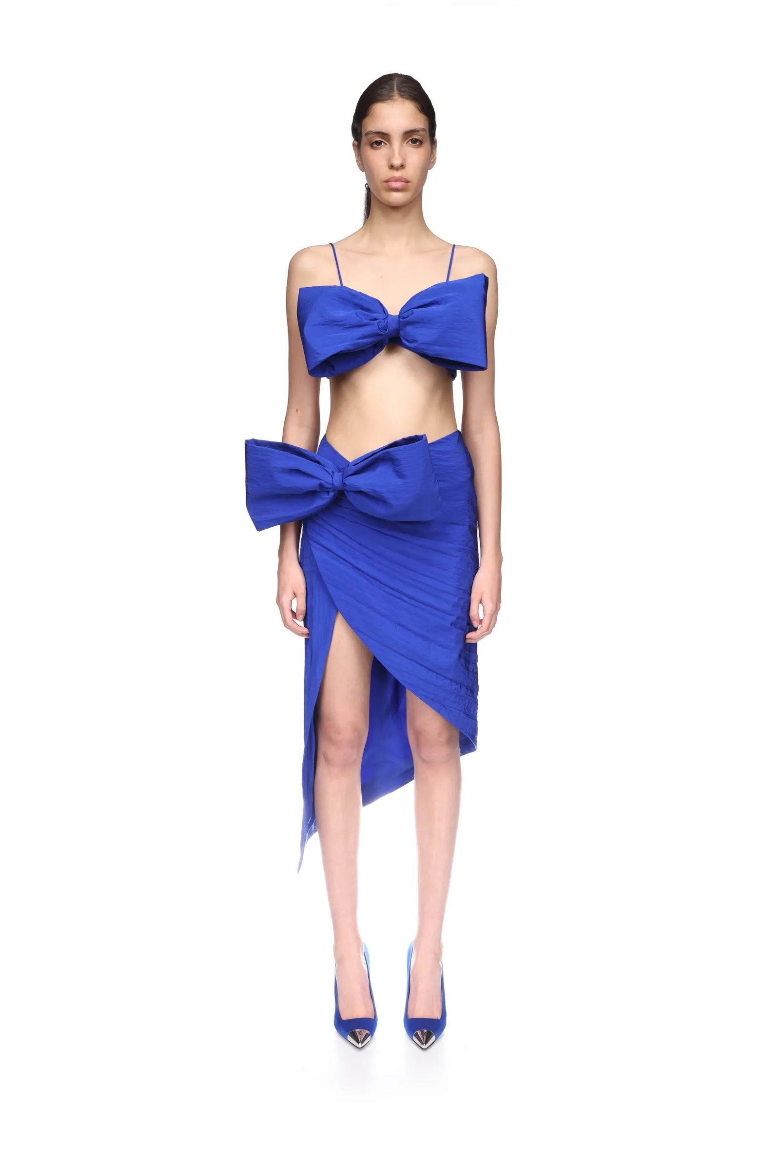 OVERSIZED BOW DETAIL ASYMMETRIC SKIRT sold by David Koma product image thumbnail 2